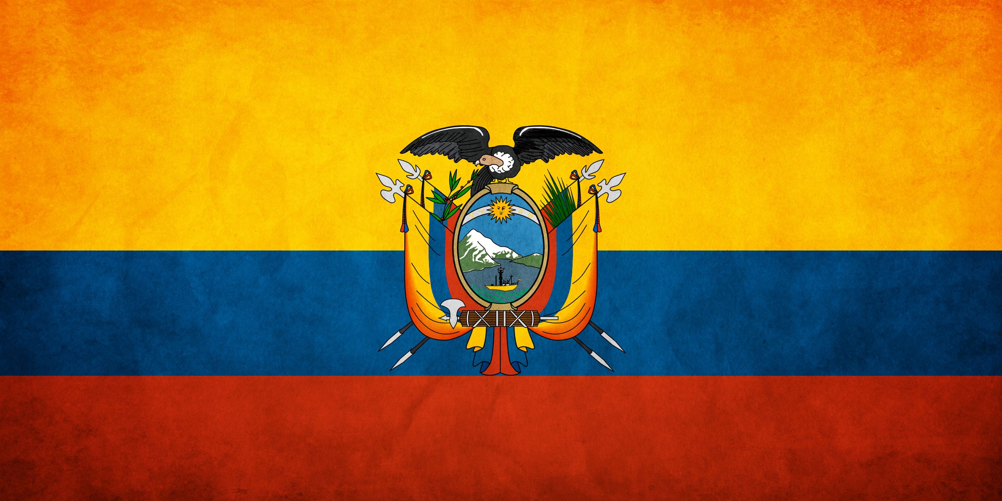 Ecuador, Travels, Flag wallpaper, High definition, 3340x1670 Dual Screen Desktop