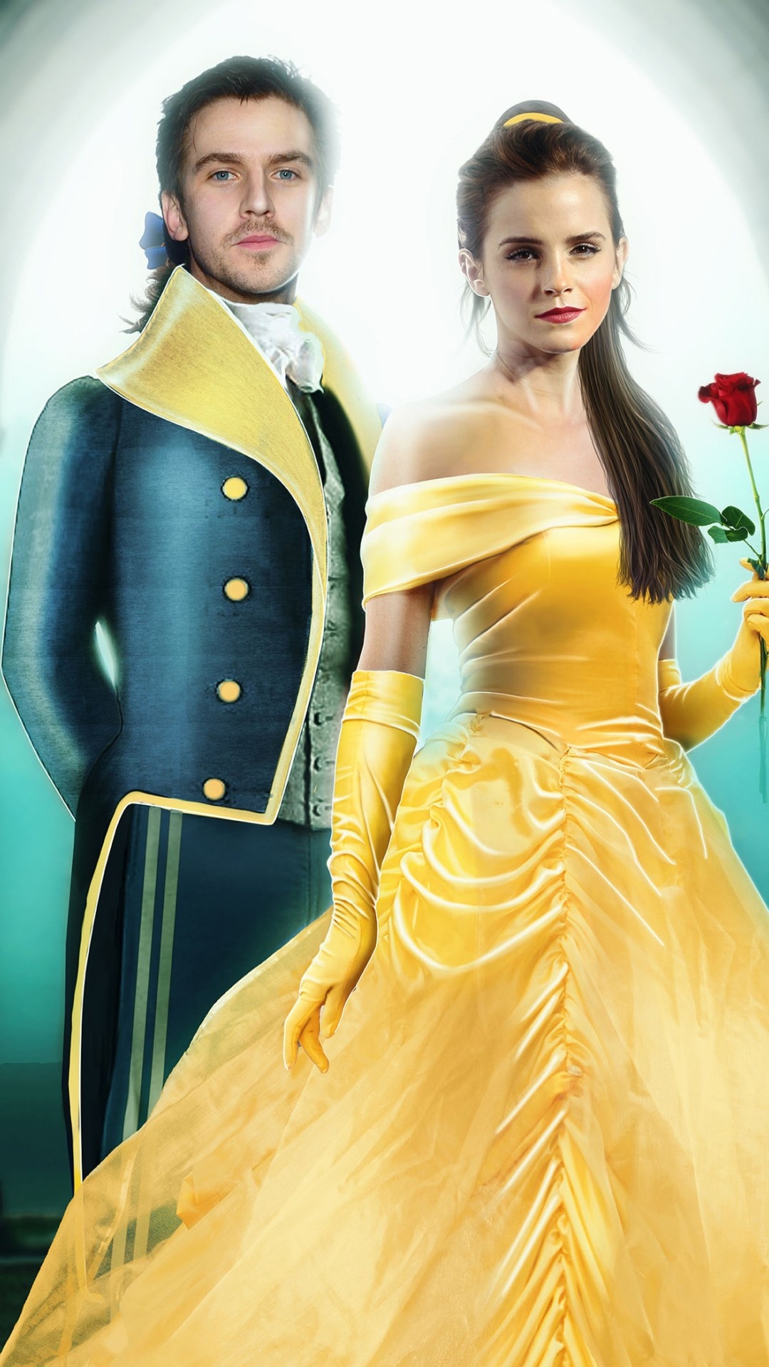 Dan Stevens, Movies star, Beauty and the Beast, Emma Watson, 1080x1920 Full HD Phone