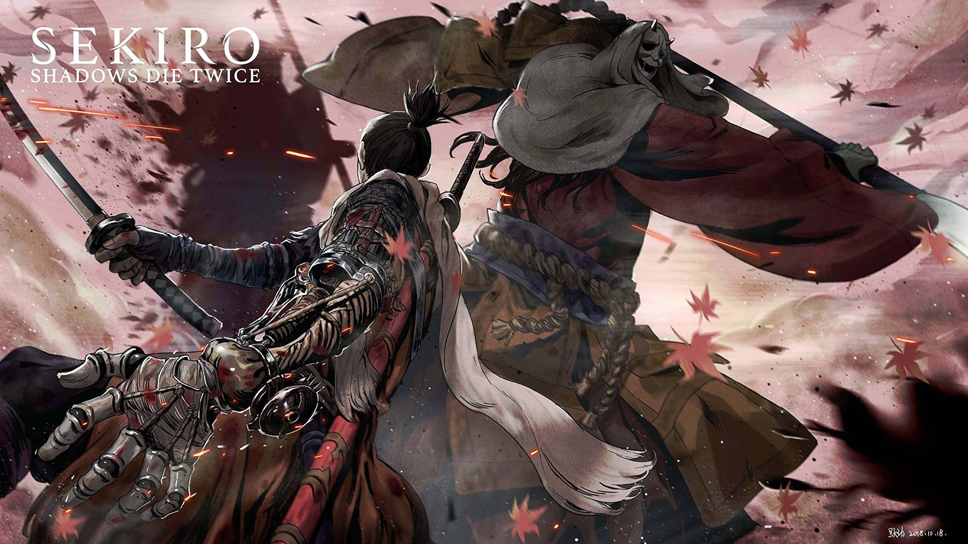 Wolf, Corrupted Monk, SEKIRO SHADOWS DIE TWICE, Full HD Desktop wallpaper