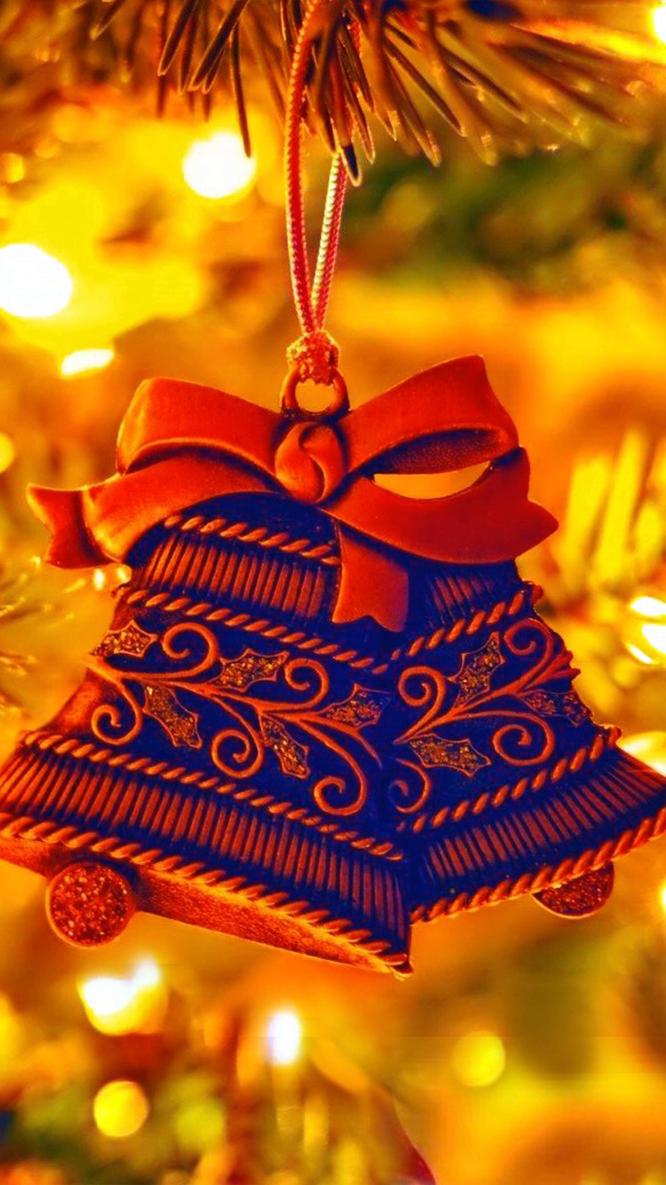 Christmas eve bells, 4K Ultra HD wallpaper, HD Christmas phone, Festive ambiance, 2160x3840 4K Phone