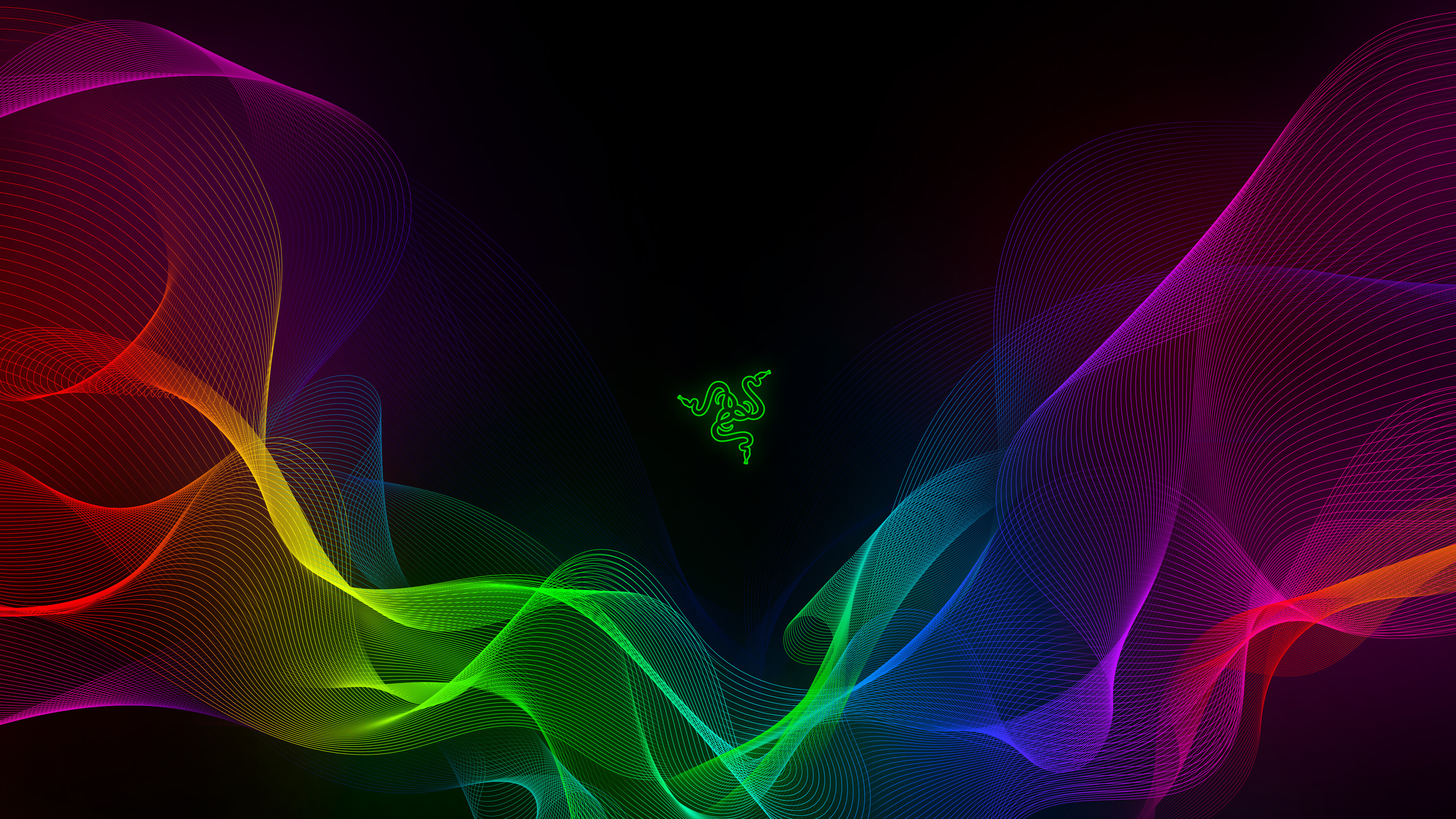 Waves wallpaper, Colorful spectrum, Neon abstract, Harmonious flow, 3840x2160 4K Desktop