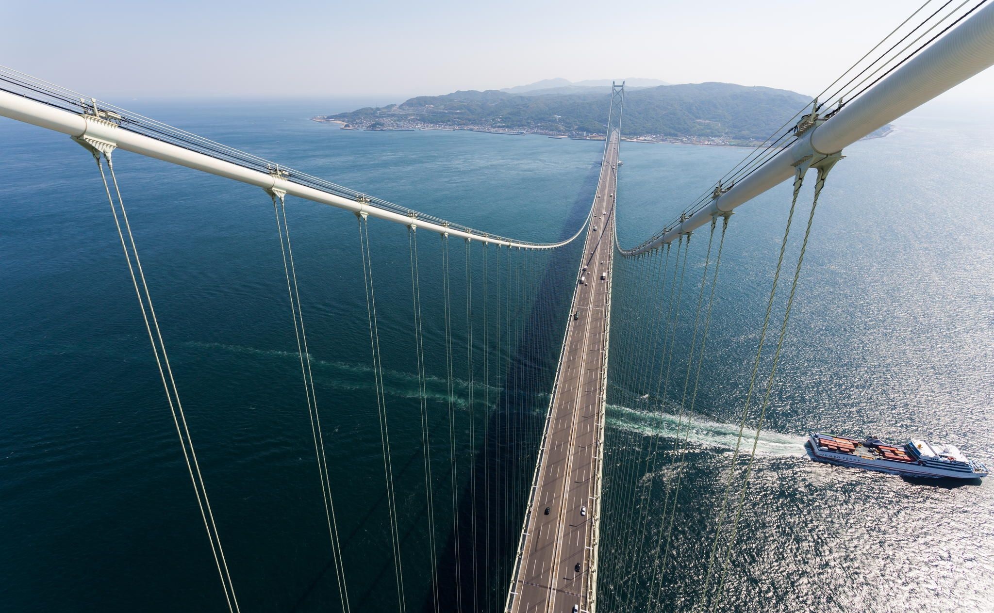 Akashi Kaikyo Bridge, Japanese structure, Iconic bridge, Architectural wonder, 2050x1270 HD Desktop