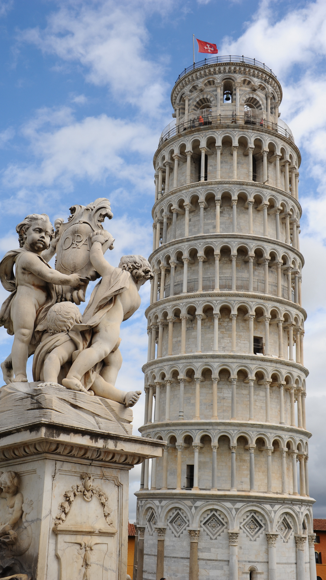 Fileputti Fountain, Pisa background, Piazza visuals, Free download, 1080x1920 Full HD Phone