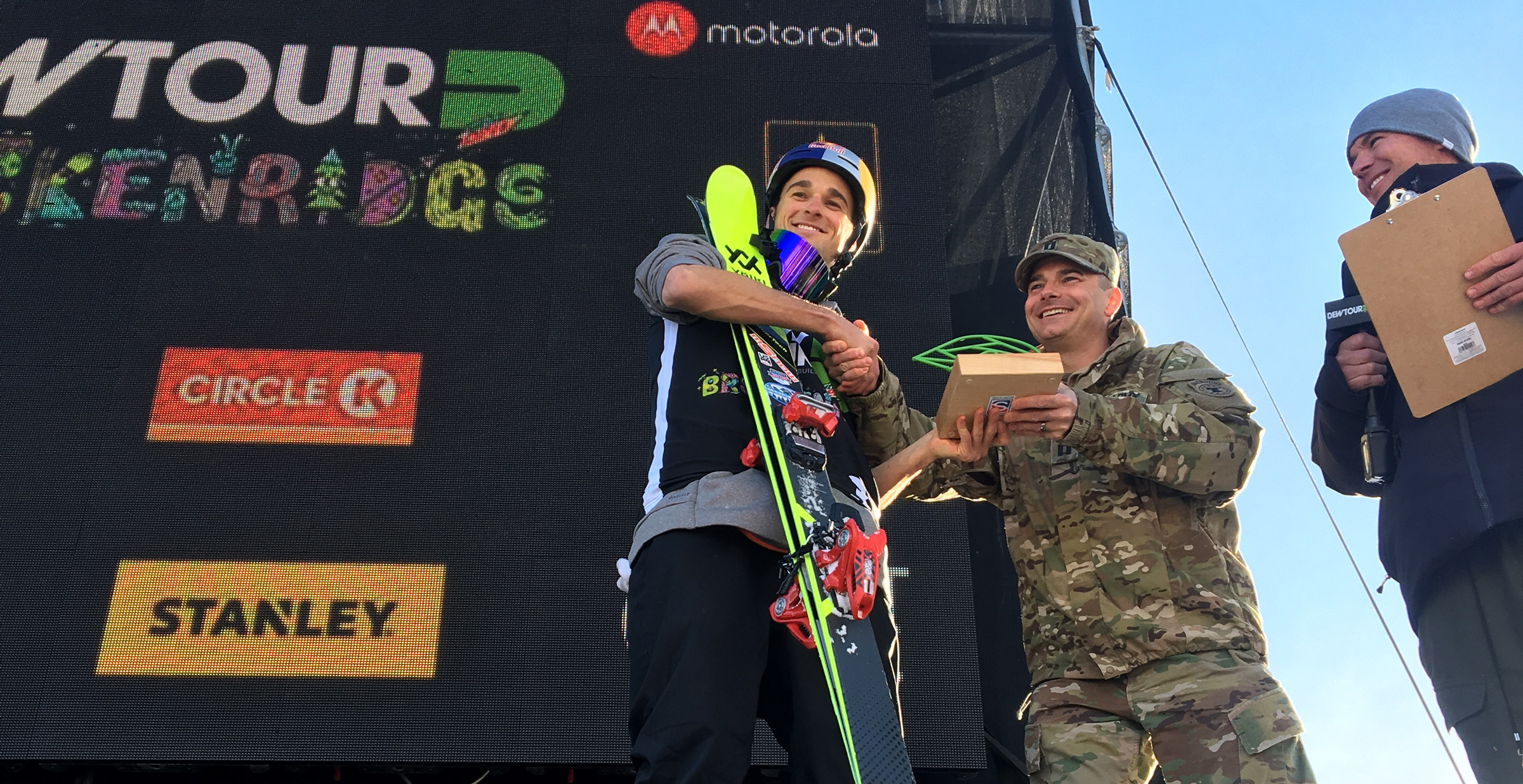 Nick Goepper, Dew Tour slopestyle, Second place, Slopestyle competition, 2400x1240 HD Desktop