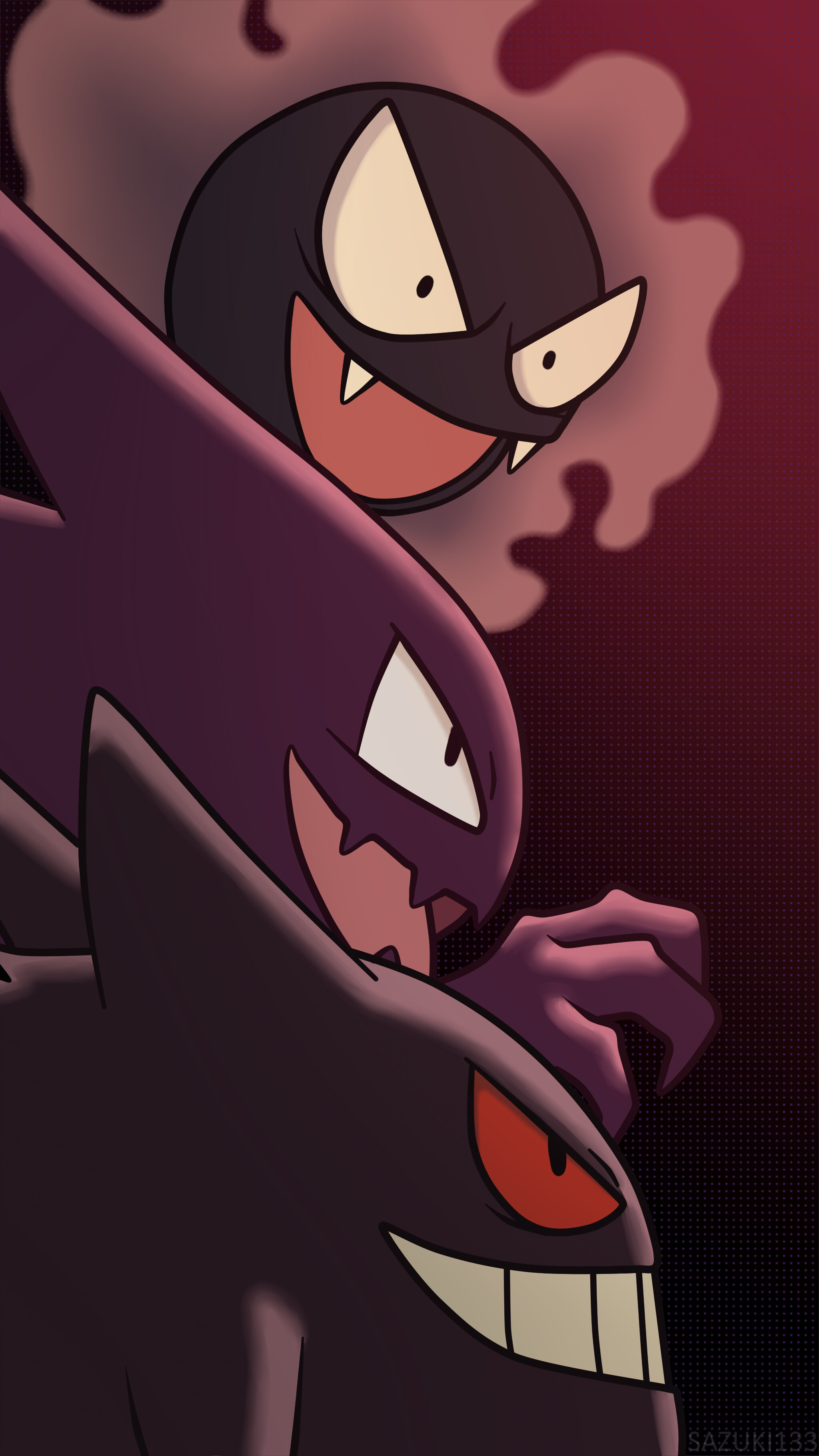 Haunter and Gastly, Gengar Wallpaper, 2050x3640 HD Phone