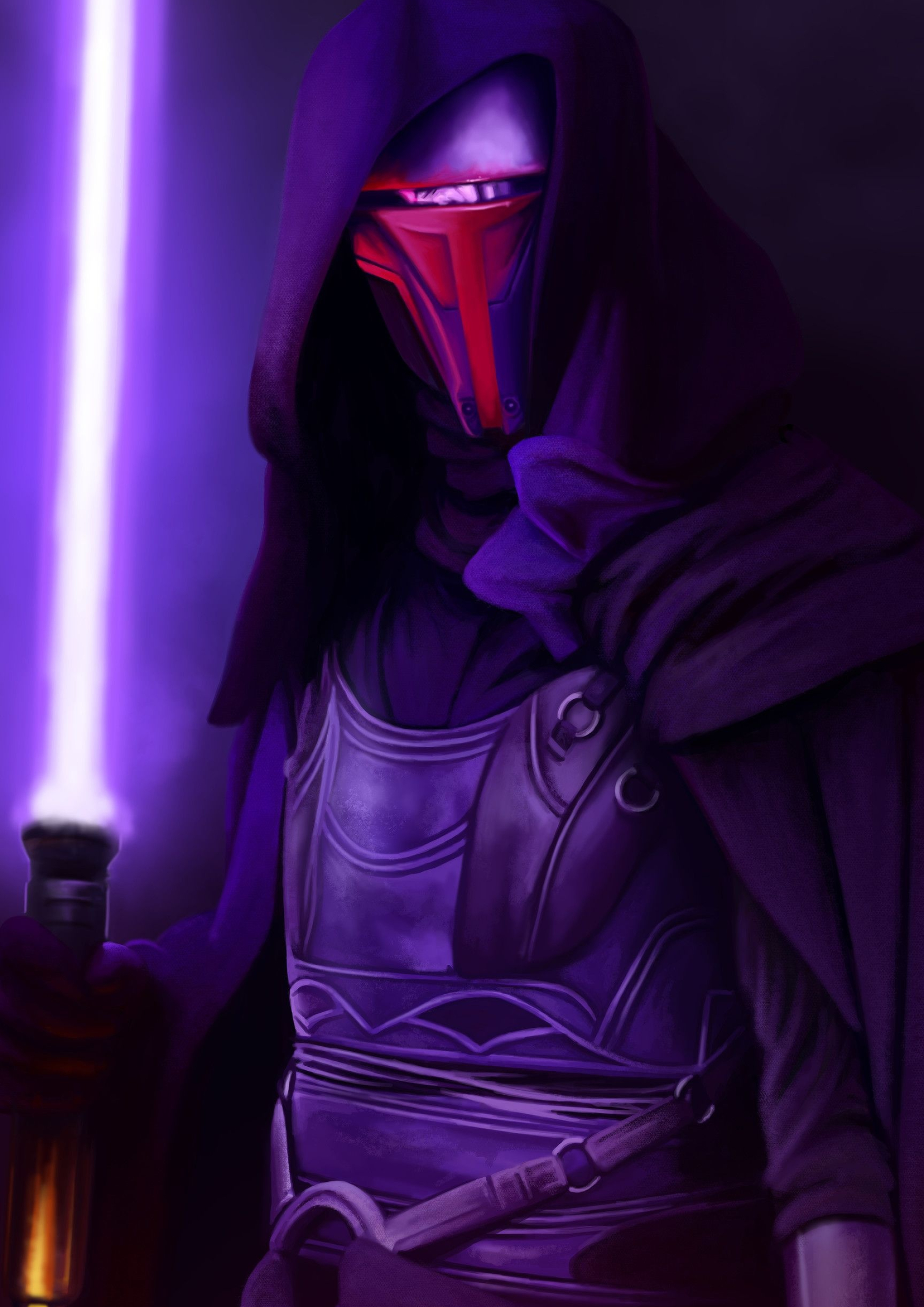 Darth Revan, Drawings, Fan art, Artistic representation, 1920x2720 HD Phone