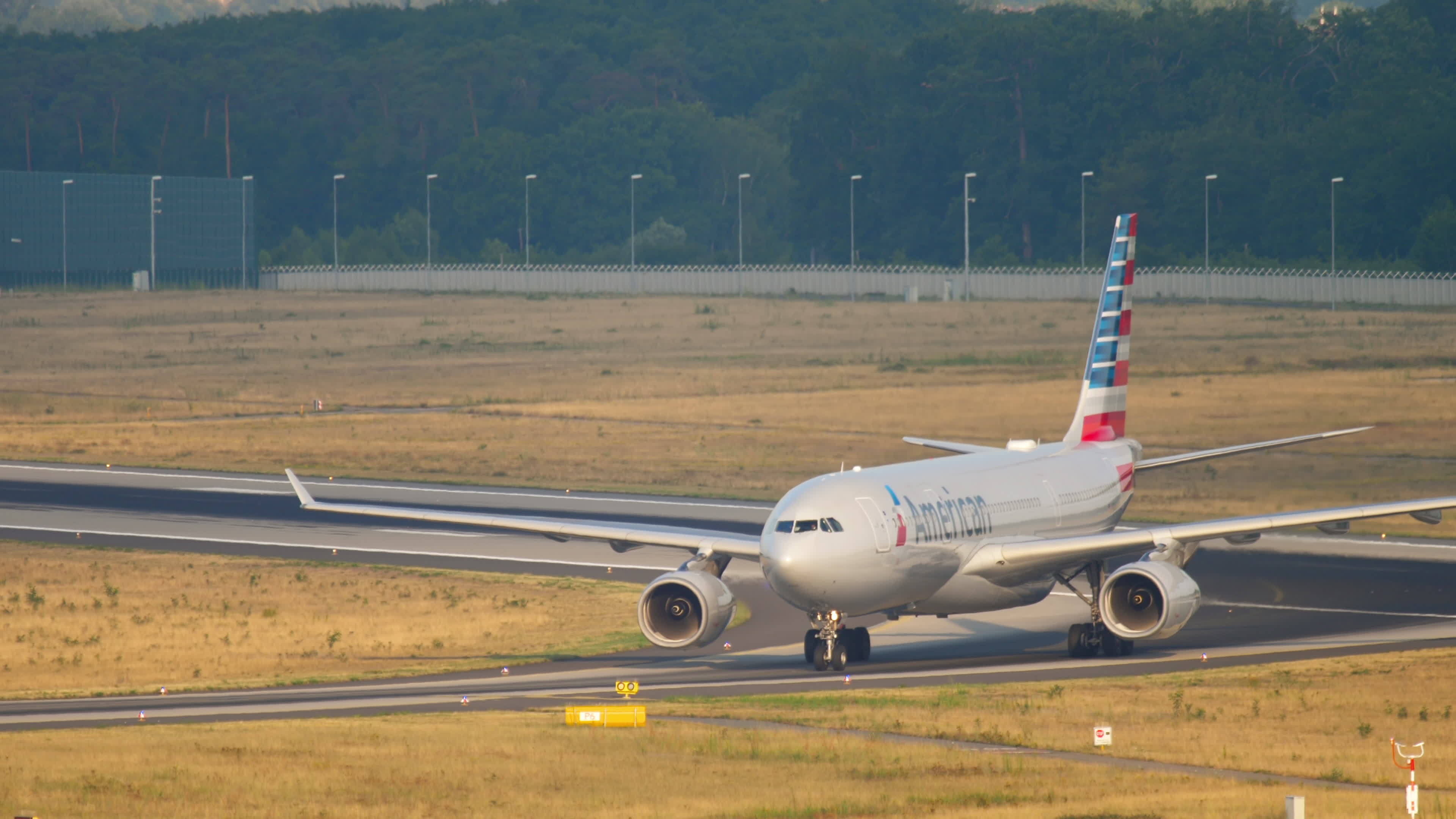 American Airlines Airbus A330, Taxiing, Stock video, Travels, 3840x2160 4K Desktop