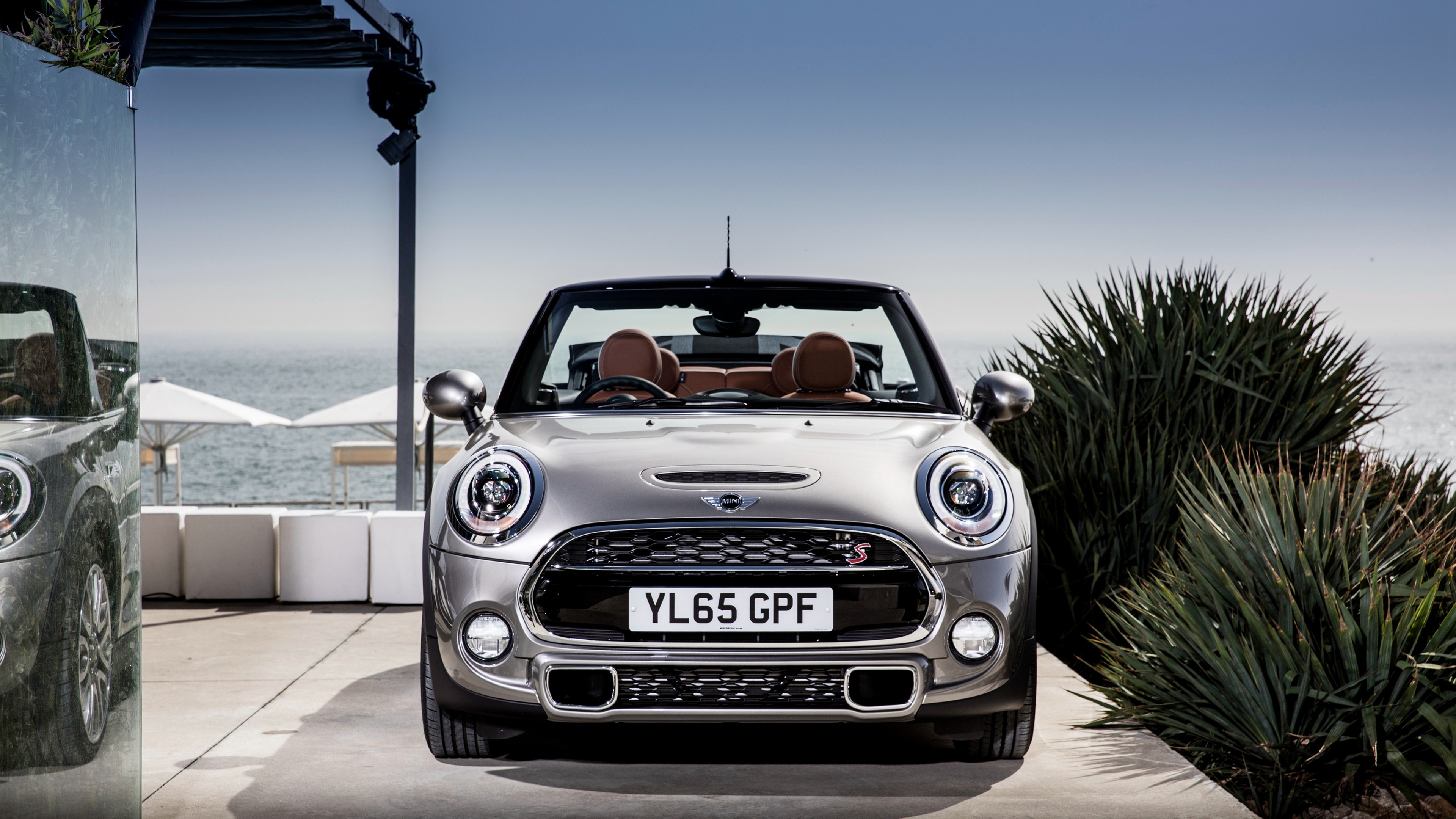 MINI Hardtop, Cooper S Cabrio, Silver cars, Stylish bikes, 3840x2160 4K Desktop