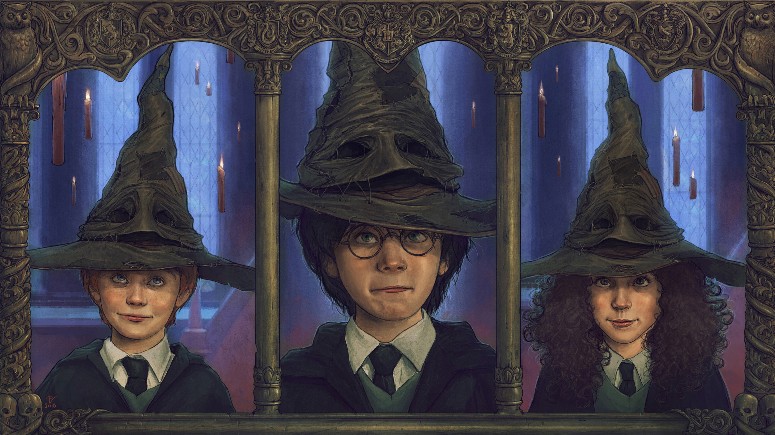 Sorting Hat movies, Sorting hat artwork, High-definition wallpaper, Harry Potter, 2600x1460 HD Desktop