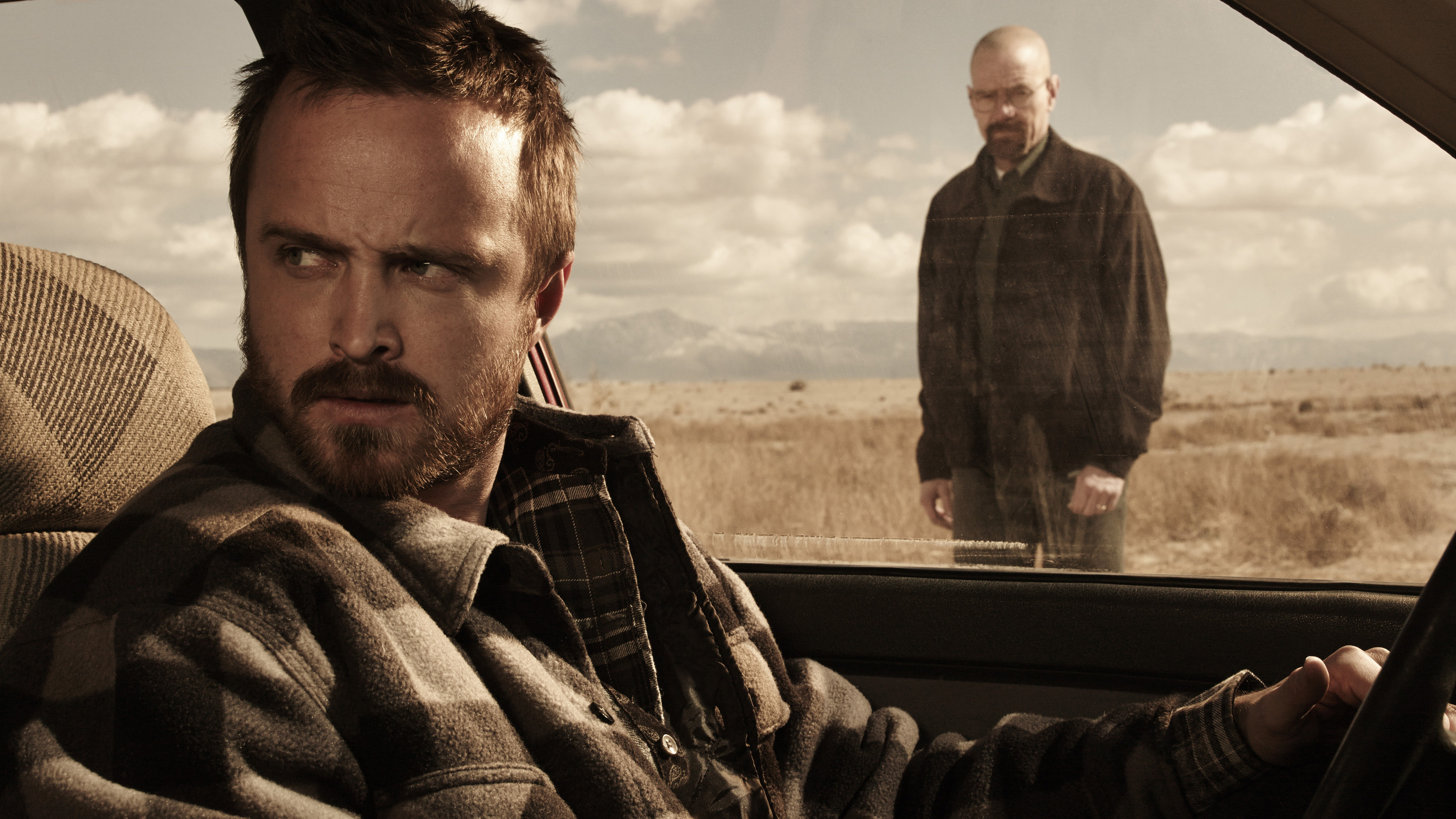 Jesse Pinkman, Walter White, Breaking Bad, New Mexico desert, HD Desktop wallpaper