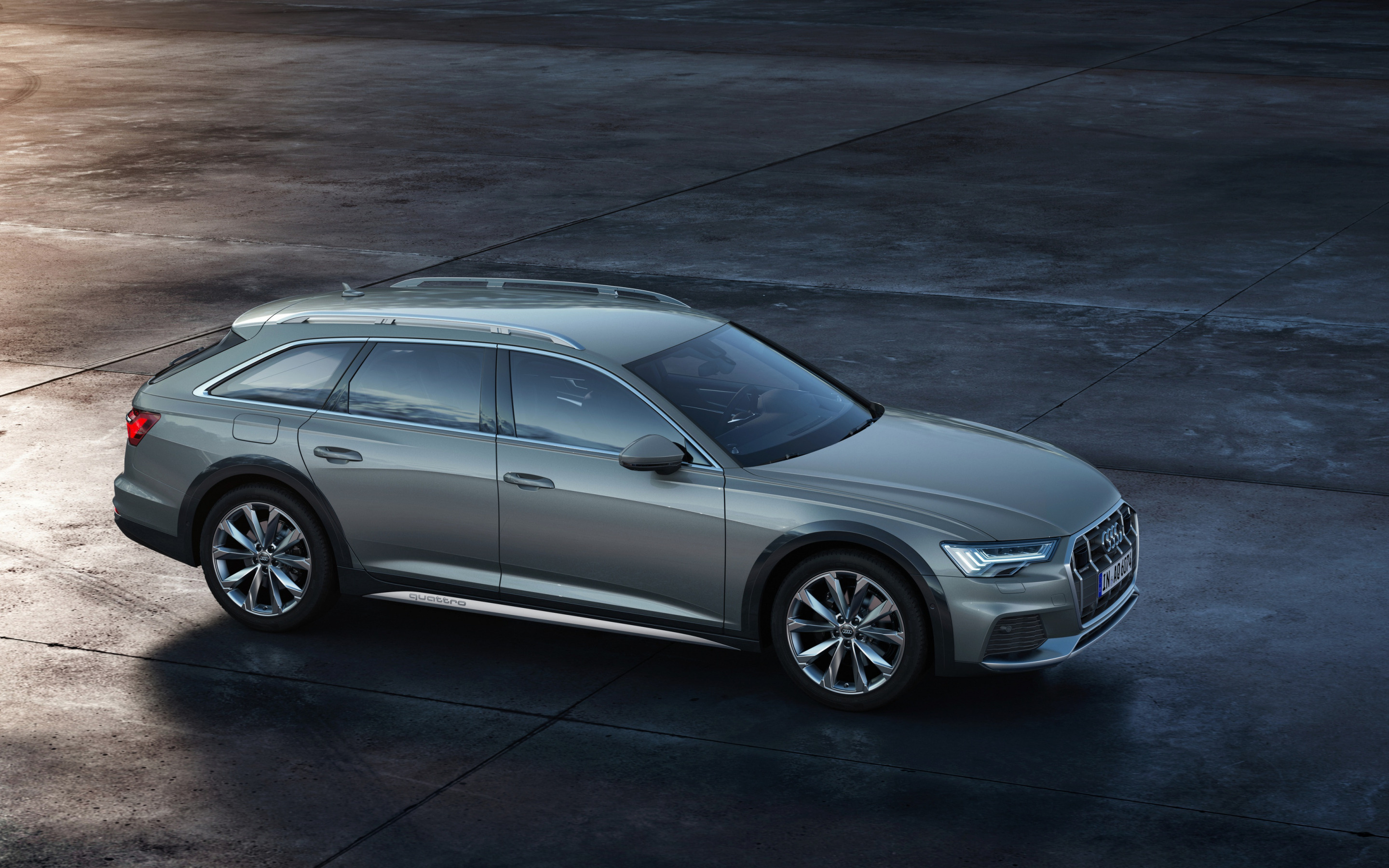 Audi A6 Allroad, Side view, New gray, German cars, 2880x1800 HD Desktop