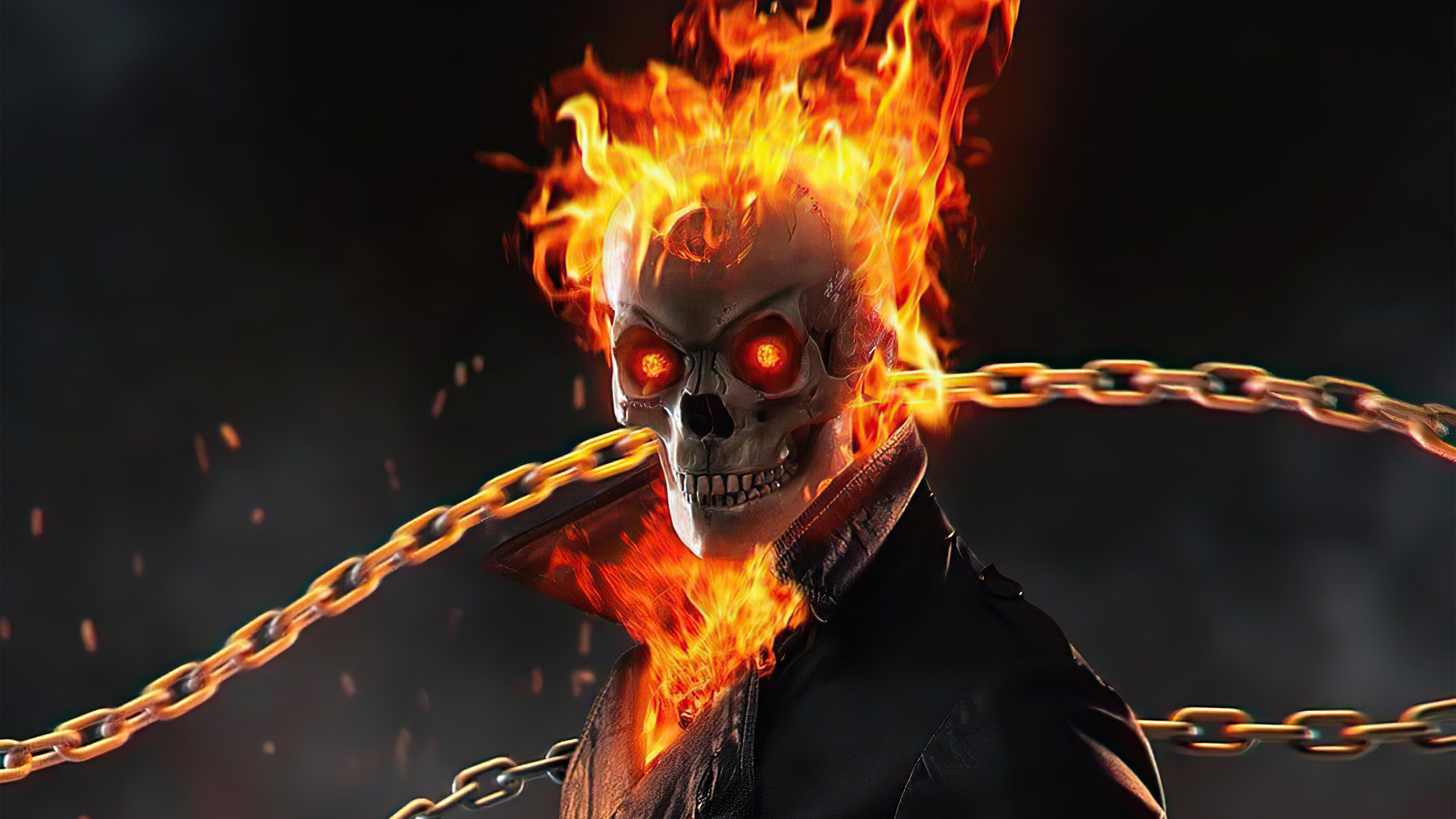 Close-up, Ghost Rider Wallpaper, 3840x2160 4K Desktop