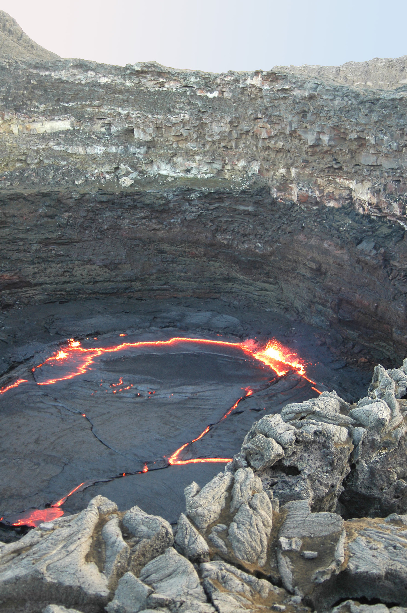 Erta Ale Volcano, Ethiopian landmark, Spectacular landscapes, Natural wonders, 1400x2110 HD Phone