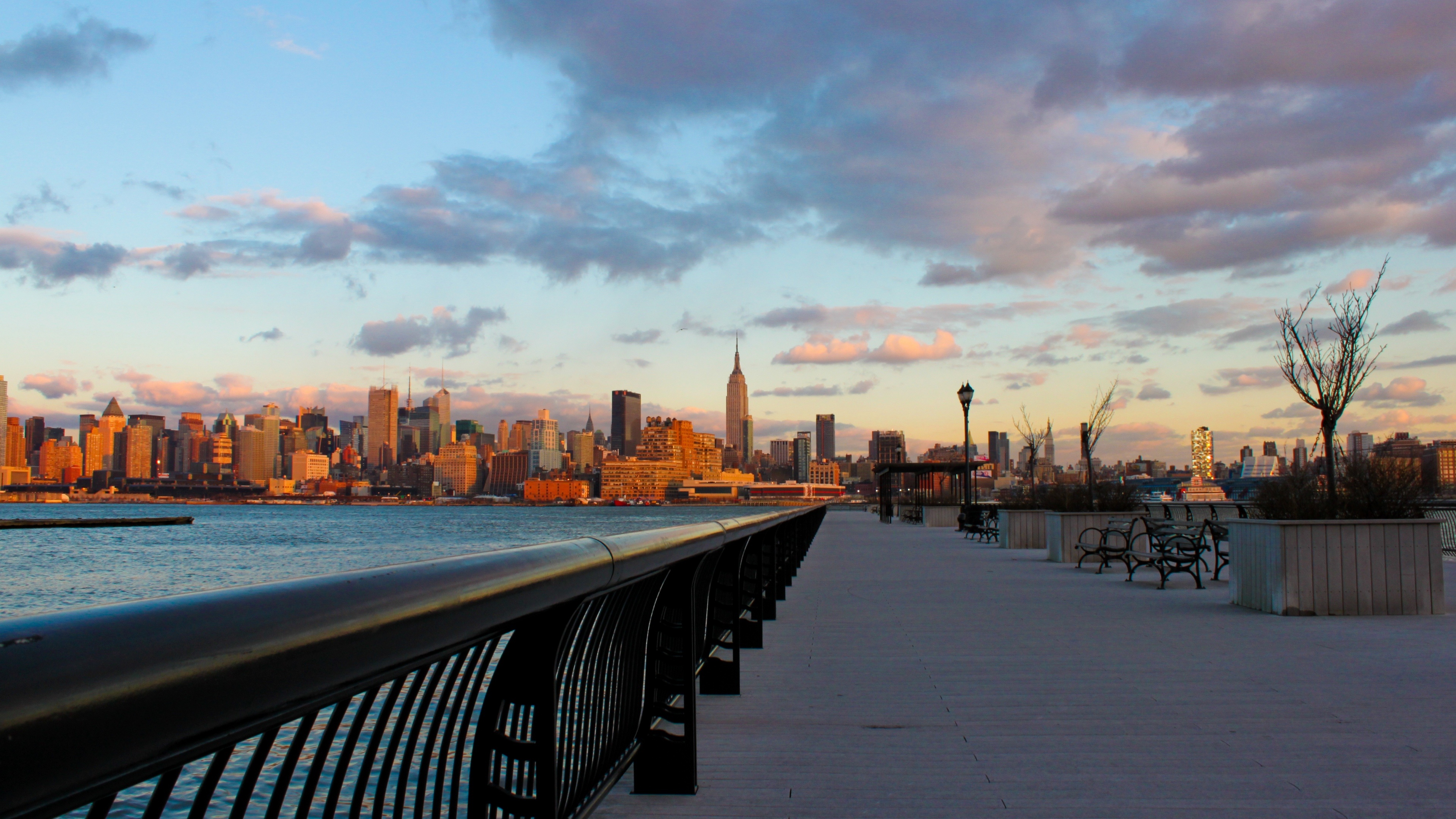 New York city, Night water sunset, Ultra HD wallpaper, London wallpaper, 3840x2160 4K Desktop