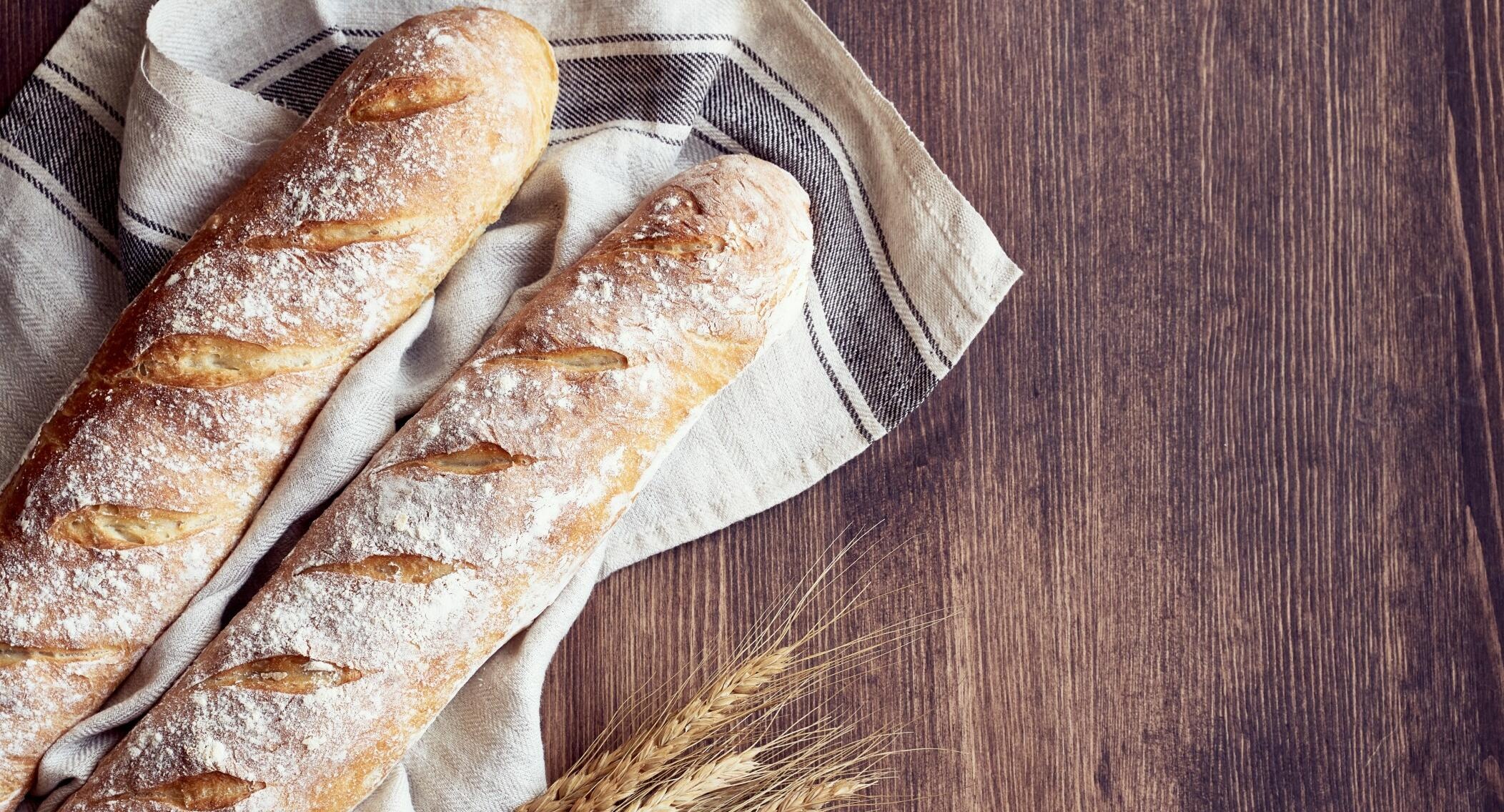 French baguette, Homemade baking, Artisanal bread, Mouthwatering crust, 2110x1140 HD Desktop