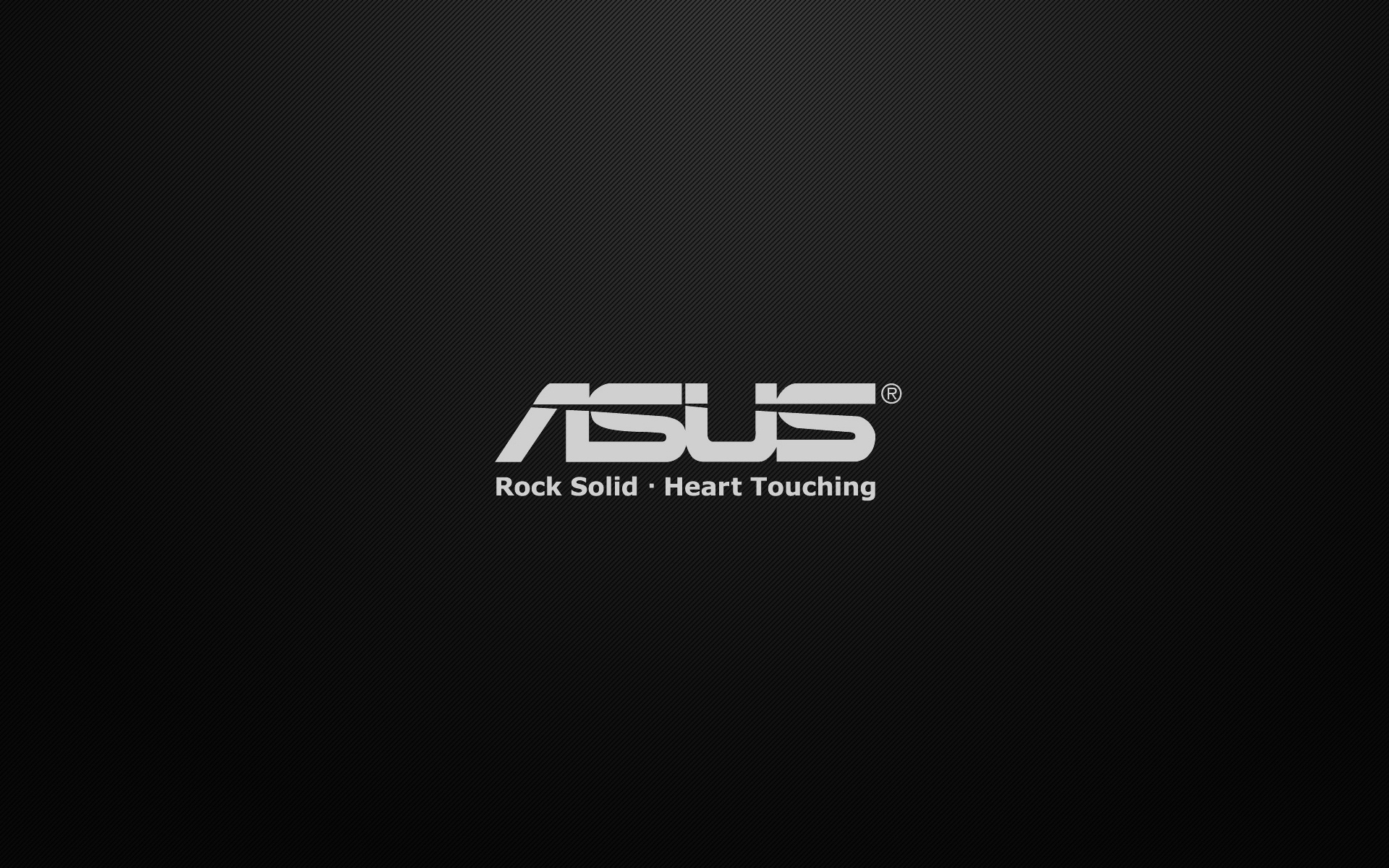 ASUS logo, Rock Solid Heart Touching, black textured surface, HD Desktop wallpaper