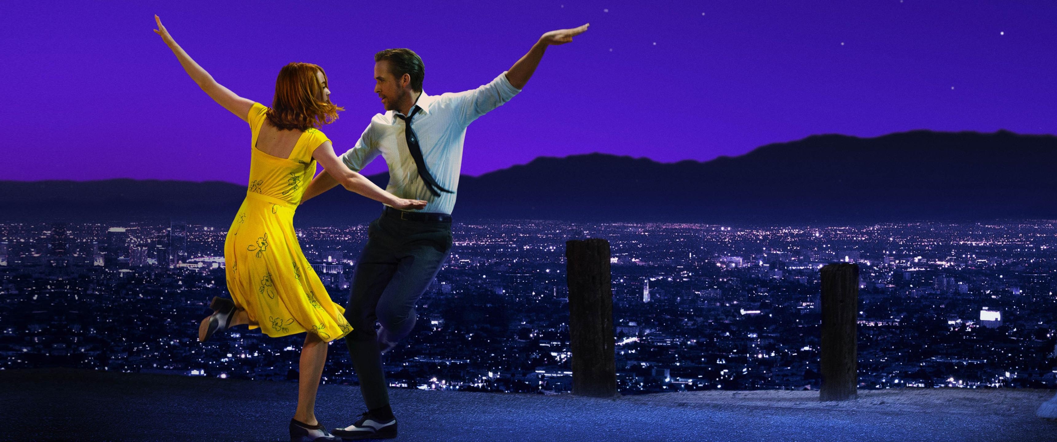 Ryan Gosling, Emma Stone, La La Land, album, 3440x1440 Dual Screen Desktop