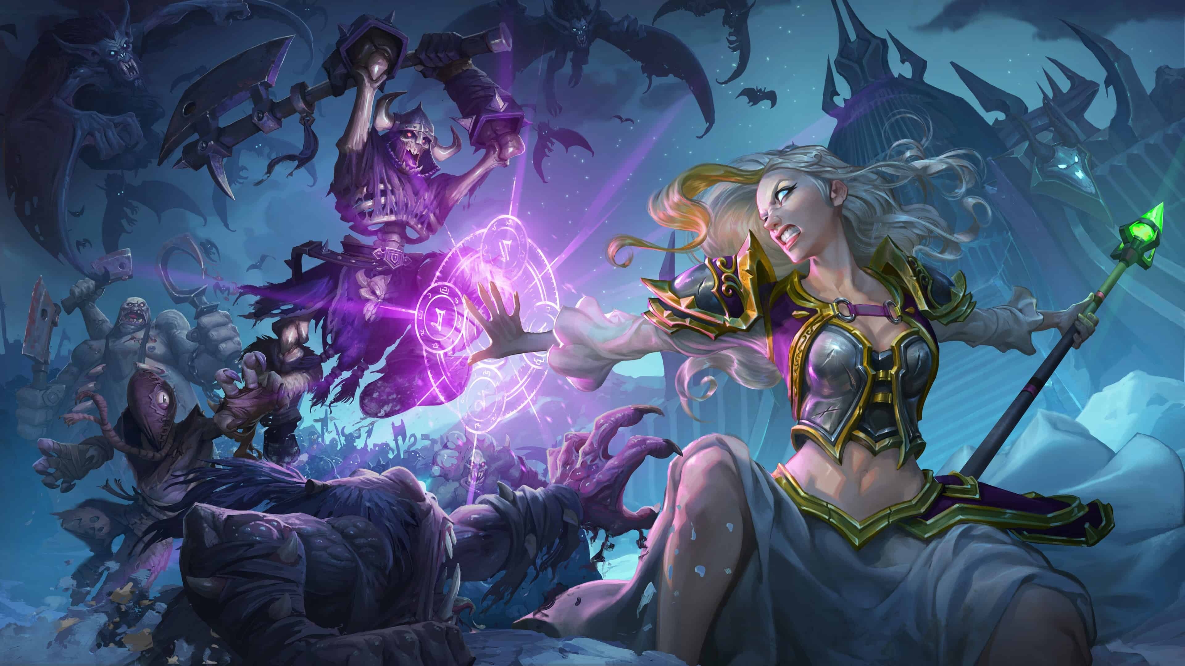 Knights of the Frozen Throne, Epic battles, Frozen wastelands, Legendary heroes, 3840x2160 4K Desktop