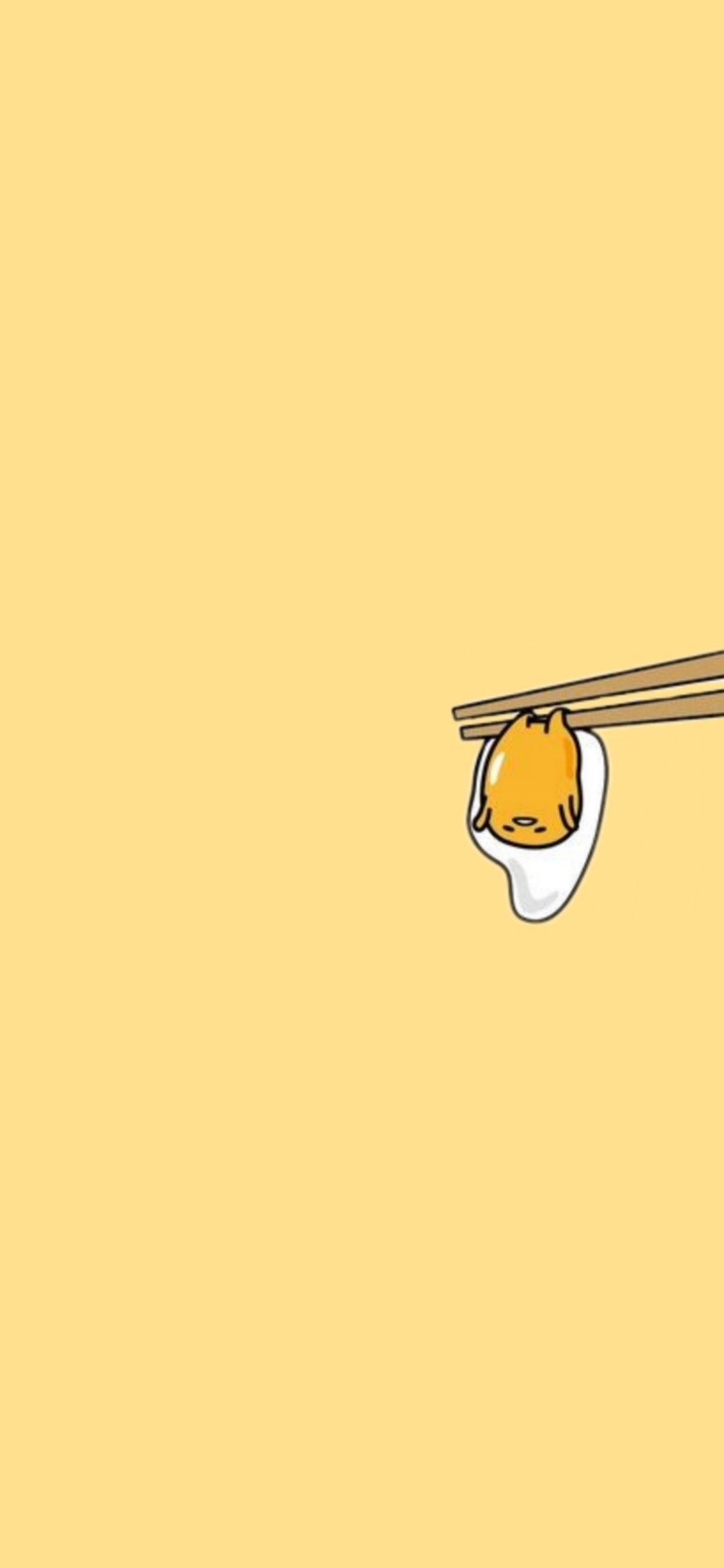 Gudetama, Yellow aesthetic, Minimalistic wallpapers, Laid-back vibes, 1080x2340 HD Phone