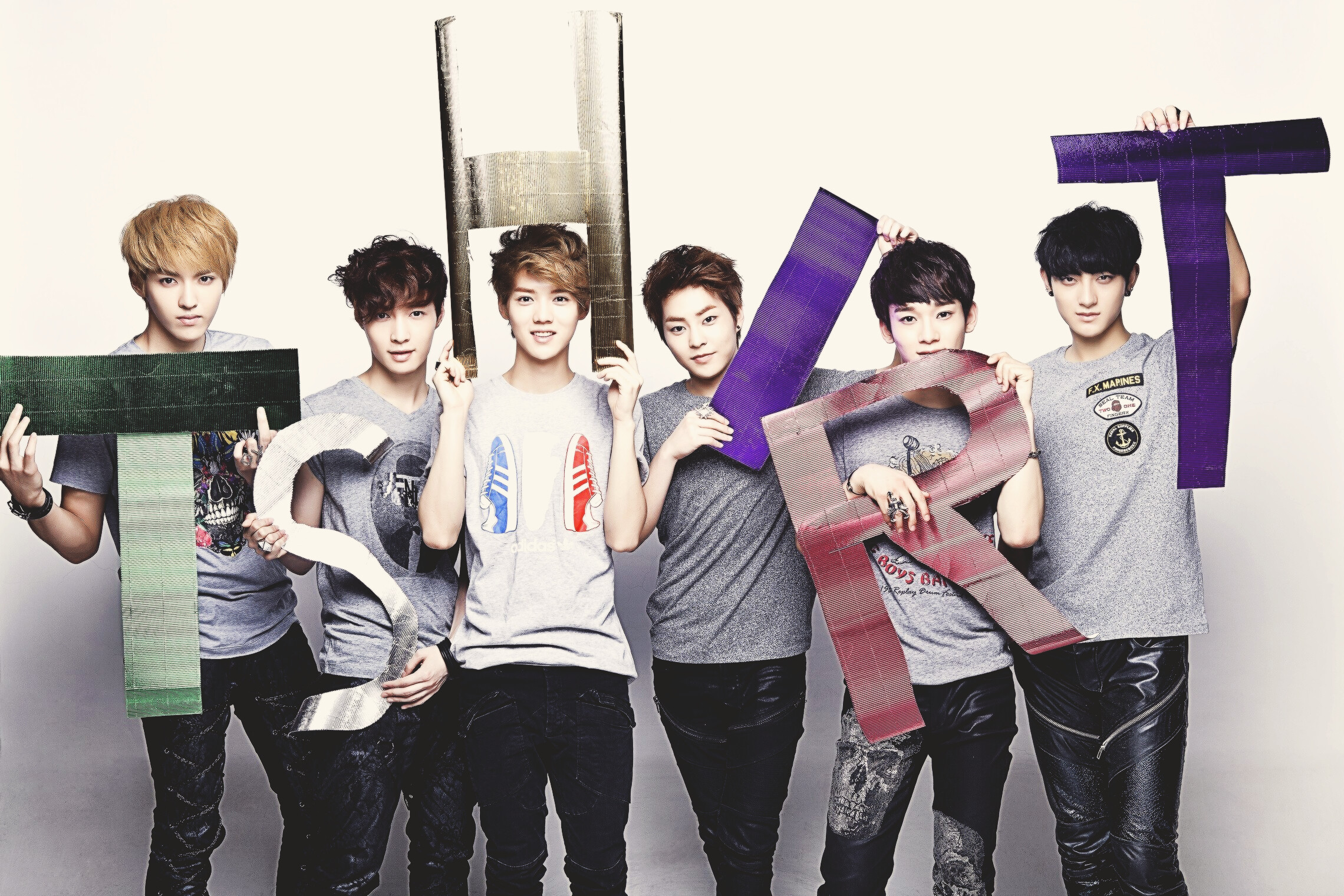 EXO members, K-pop sensation, Melodic beats, Captivating performances, 2280x1520 HD Desktop