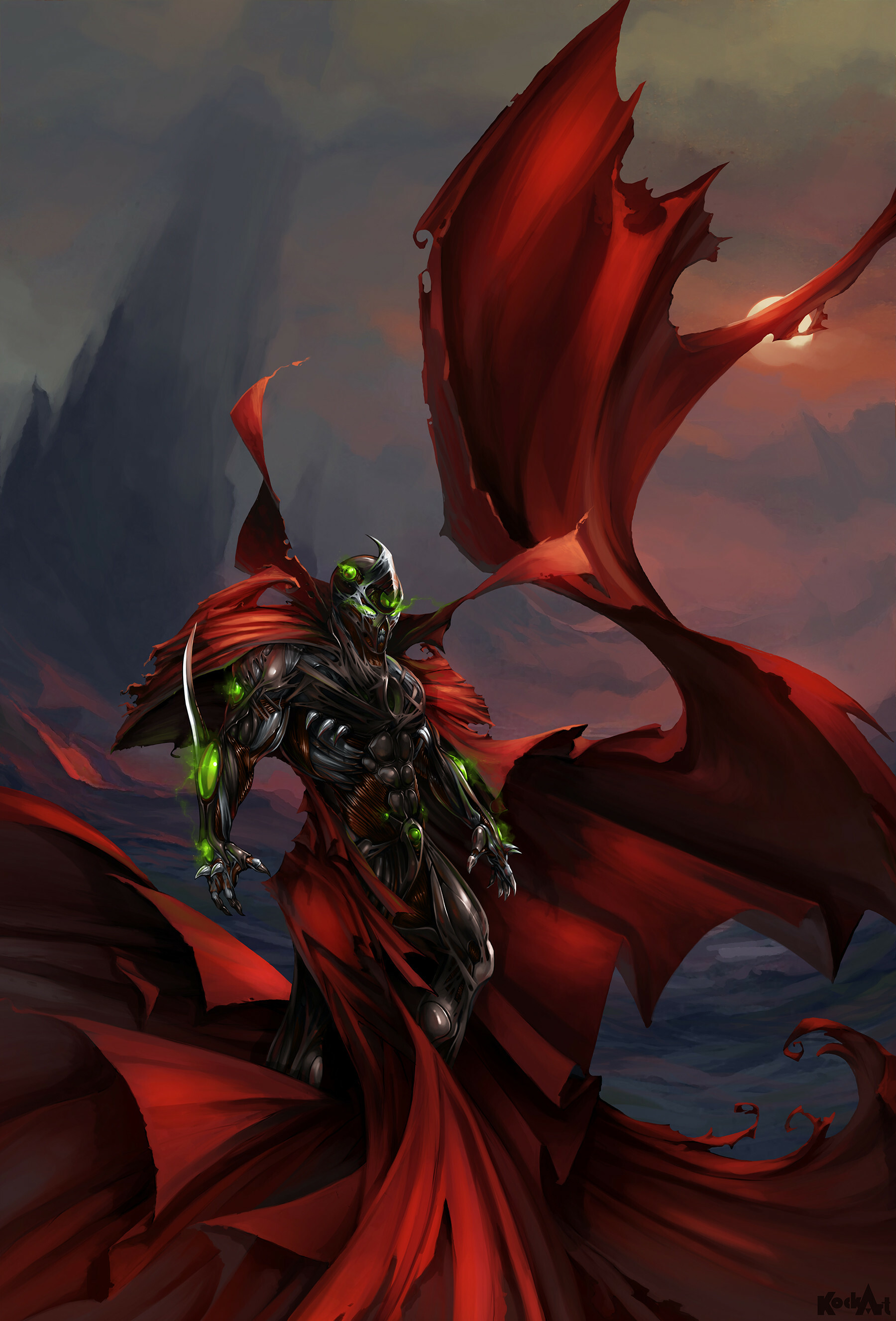 Hellspawn, The Bioboosted Hellspawn, Dark fantasy, Comic book, 1800x2660 HD Phone