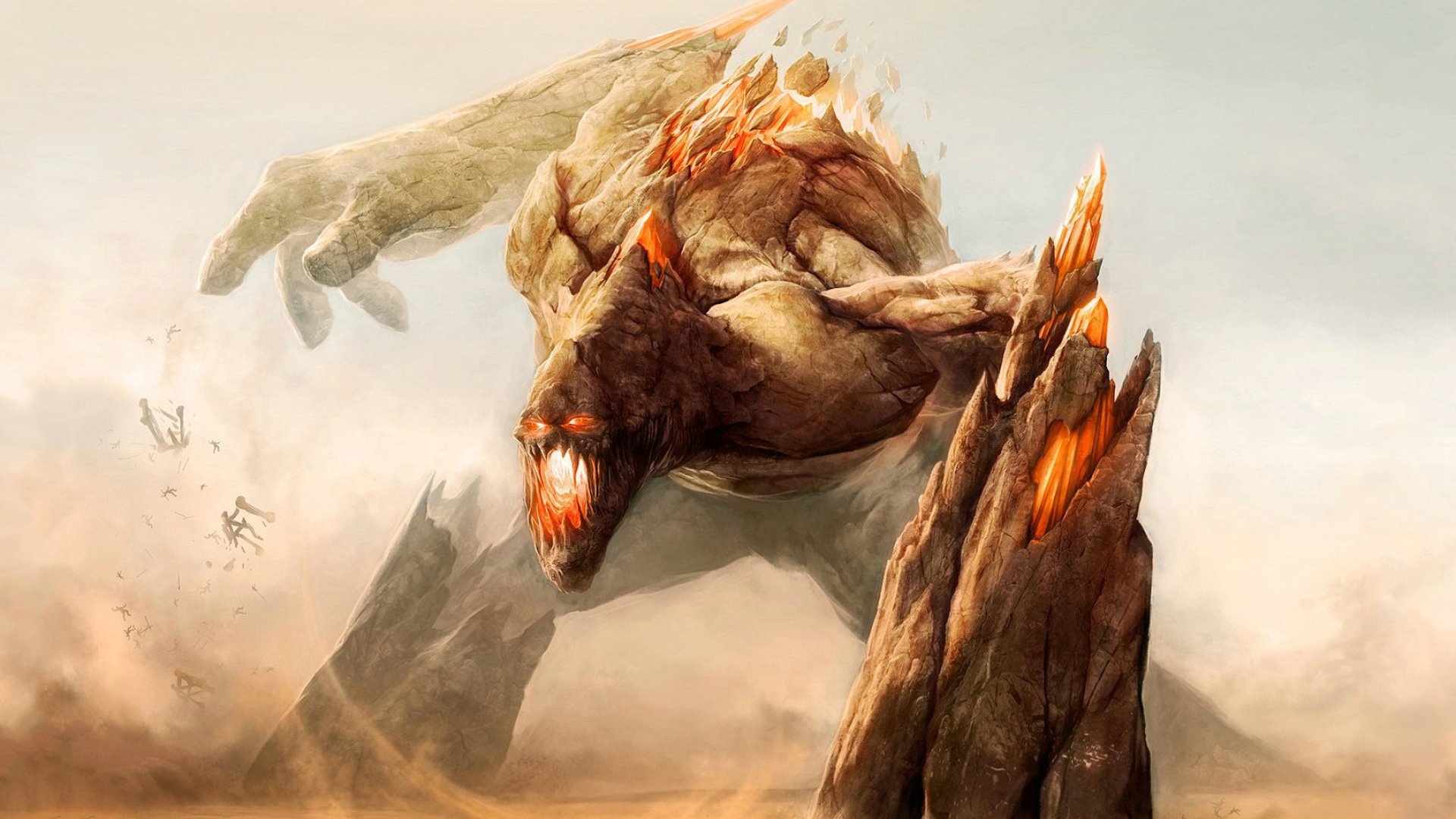 Golem, Rock monster, Fantasy wallpapers, Fantasy creature, 1920x1080 Full HD Desktop