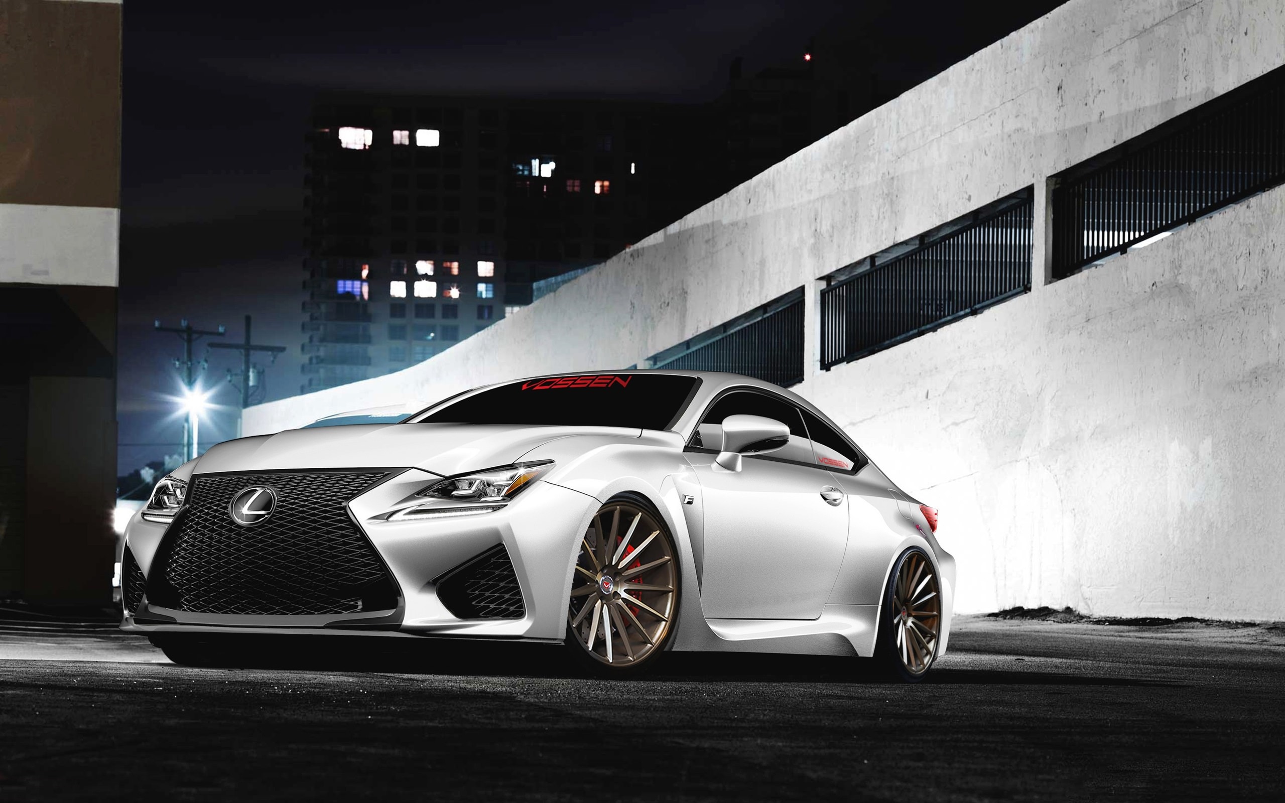 Lexus RC, White car front view, Striking 4K wallpaper, Unmatched performance, 2560x1600 HD Desktop