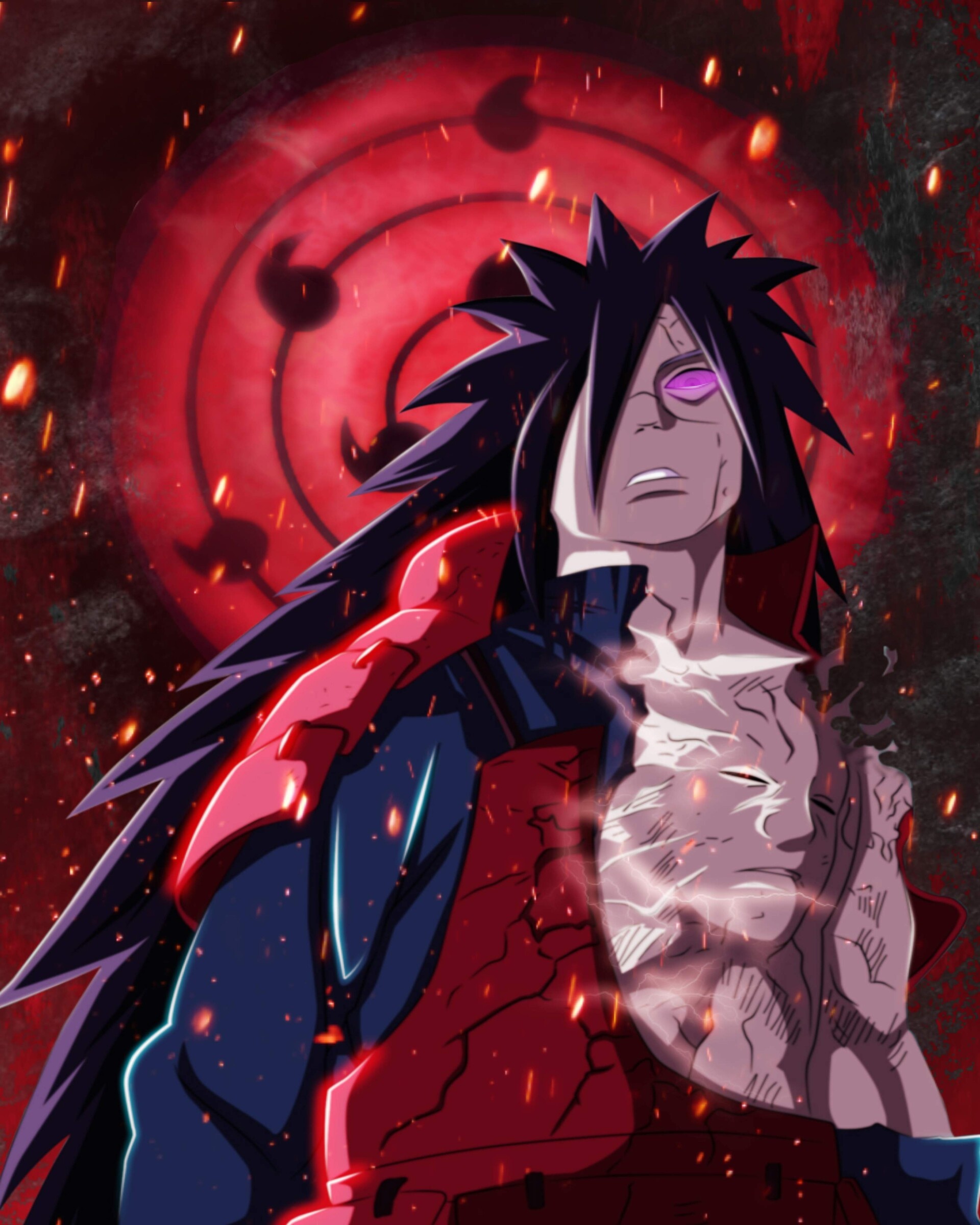 Madara Uchiha, Hashirama Senju face, Rinne Sharingan, HD Phone wallpaper