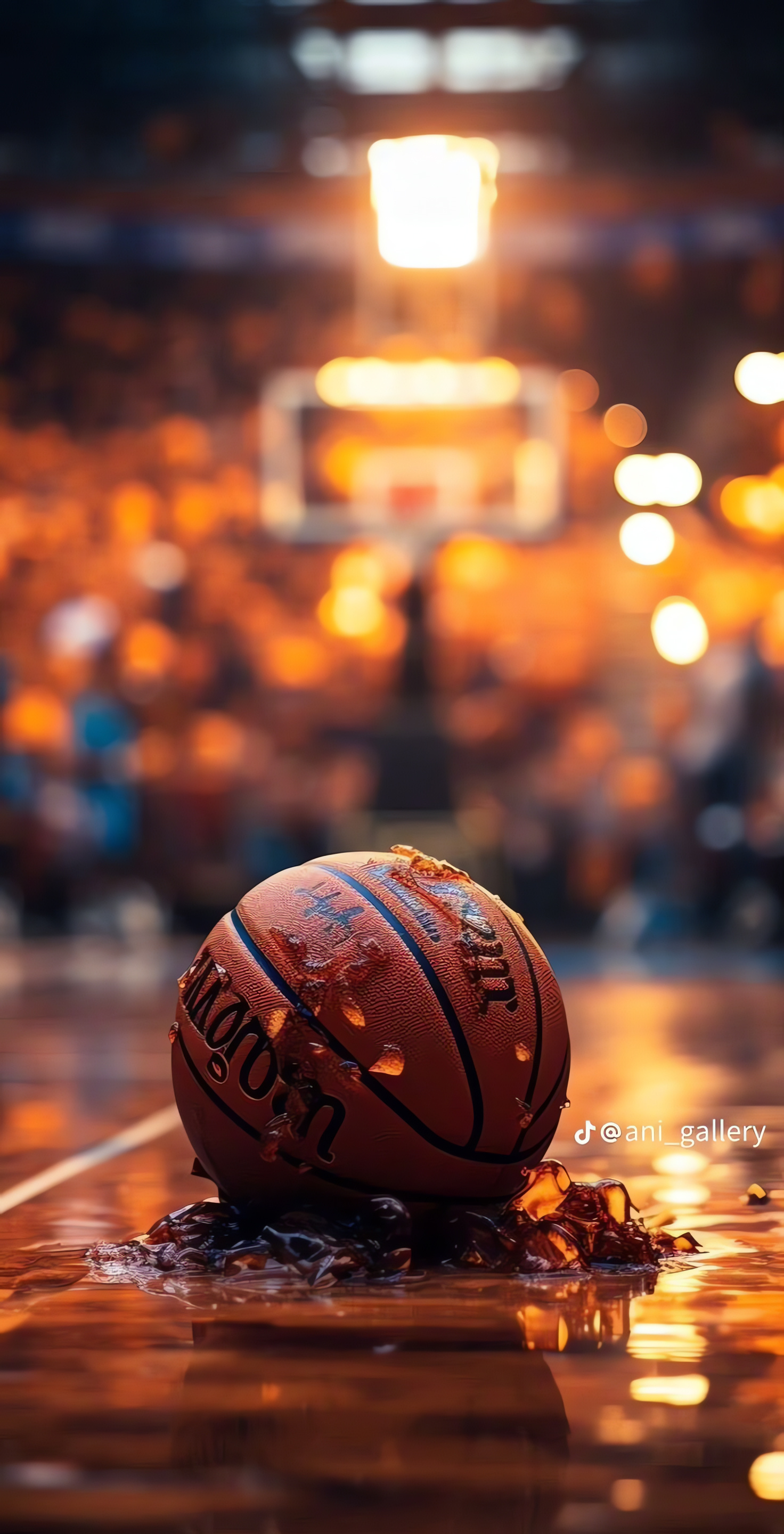 Basketball, Playground, Ball, AI HD Phone Background