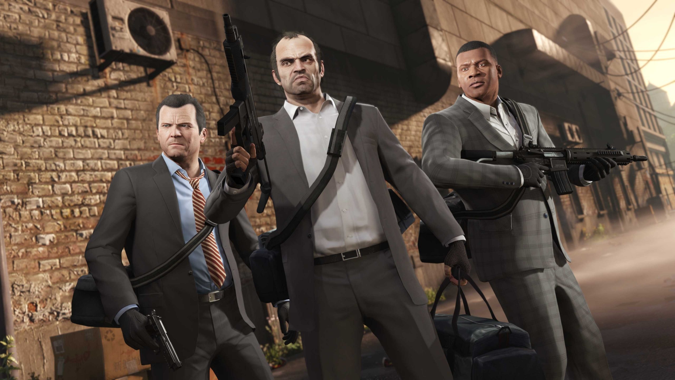 GTA V, Next-gen features, RockstarIntel, Enhanced graphics and details, 2560x1440 HD Desktop