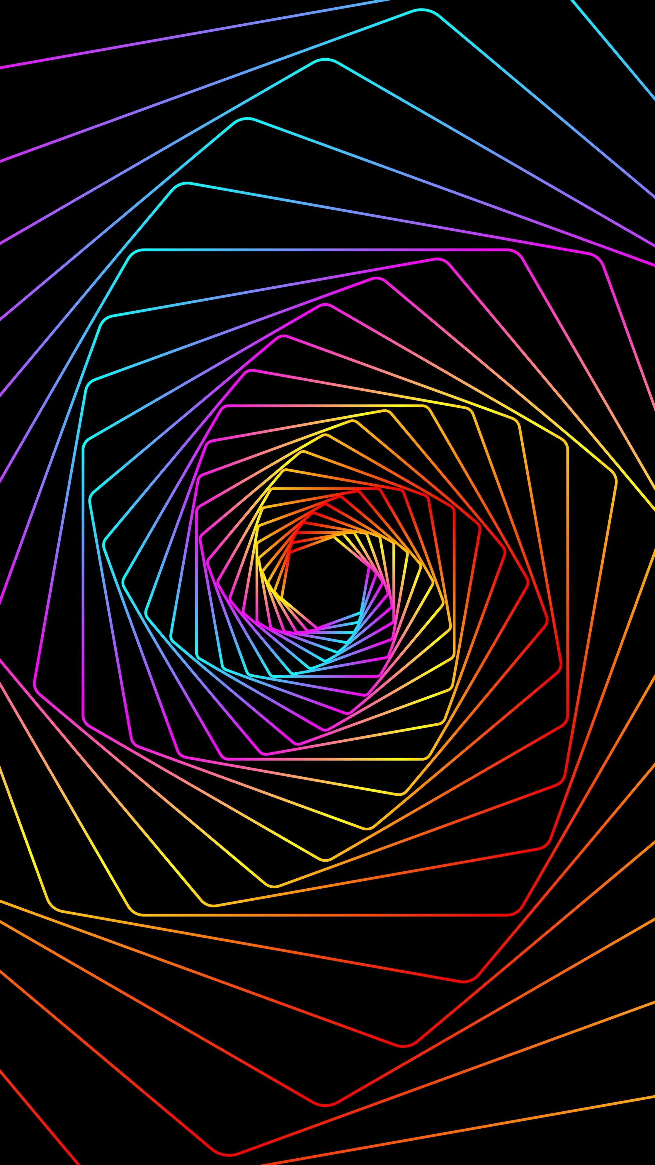 Minimal abstract, Swirling lines, Graphic simplicity, Elegant composition, 2160x3840 4K Phone