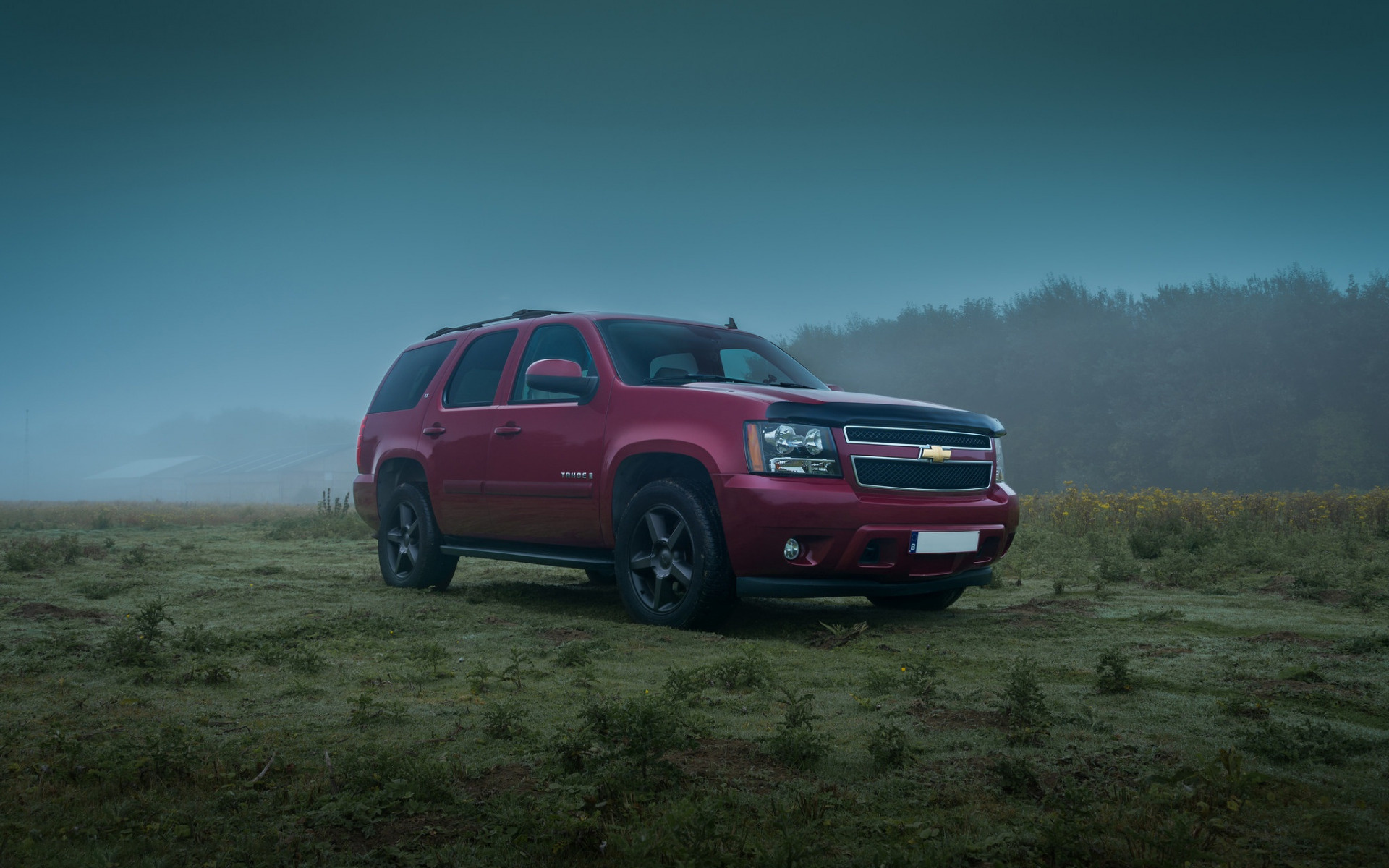 Chevrolet Tahoe, American SUV, Fog red, Exterior, 1920x1200 HD Desktop