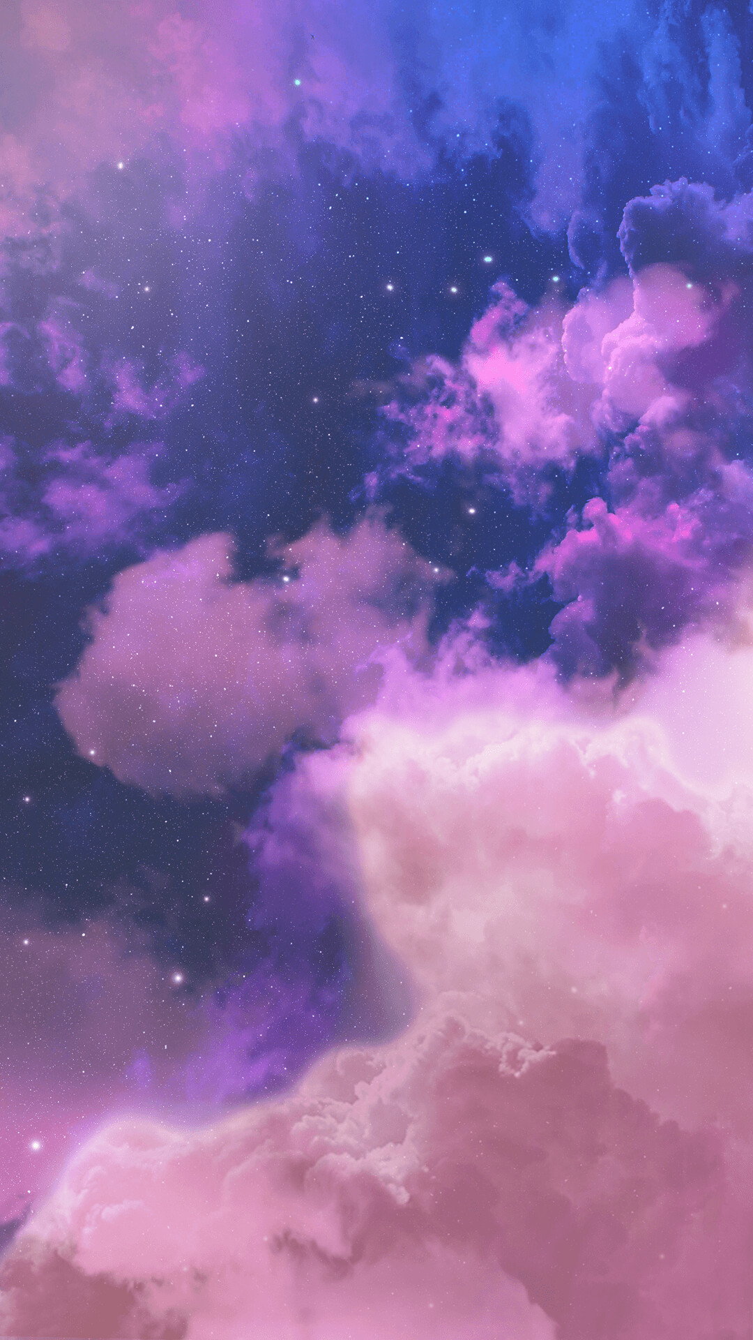 Purple cloud iPhone wallpapers, Vibrant hues, Lively visuals, Ethereal charm, 1080x1920 Full HD Phone