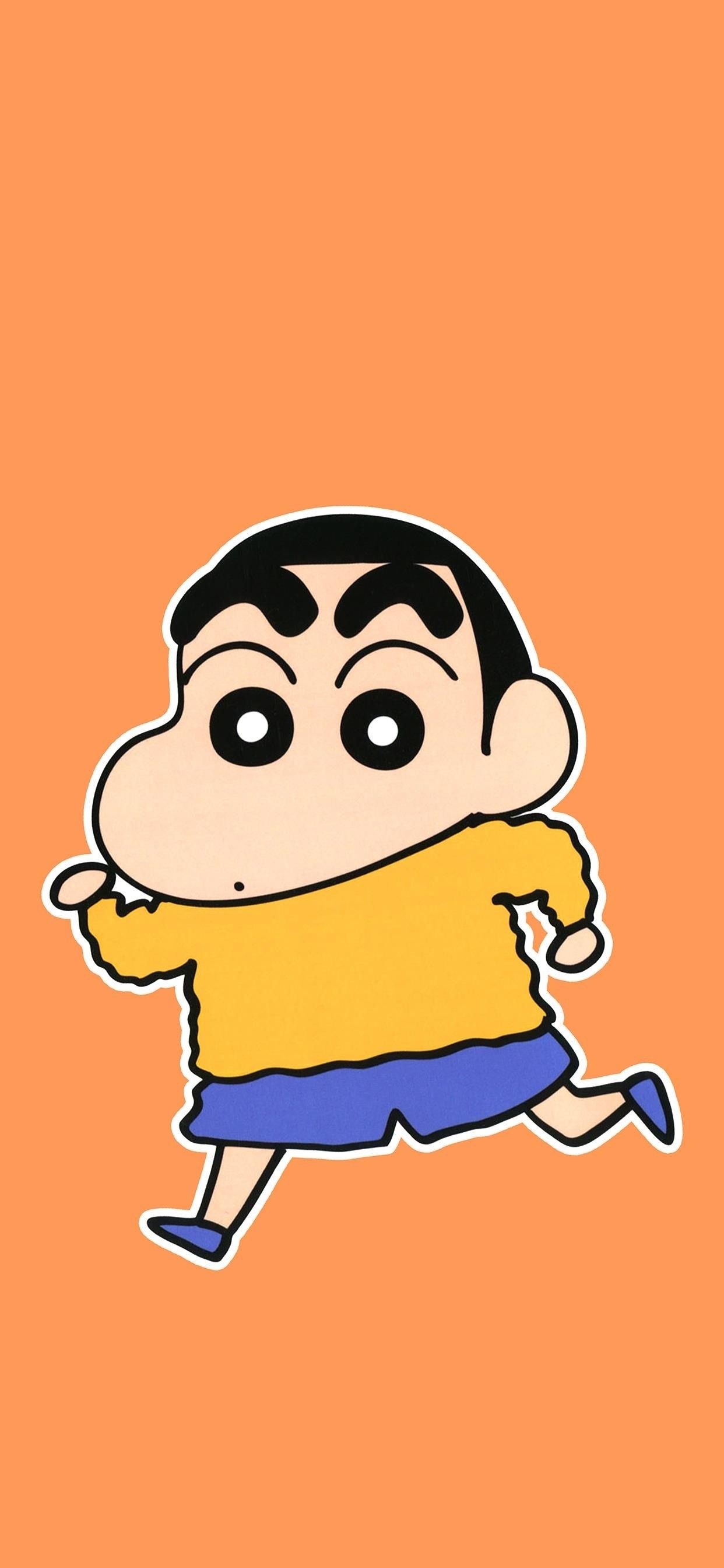 Shinnosuke Nohara, Crayon Shin-chan, yellow shirt blue shorts, HD Phone wallpaper
