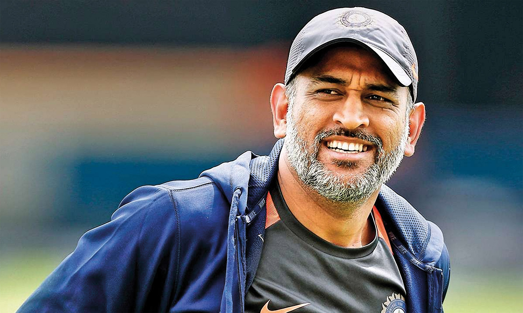 Mahendra Singh Dhoni, India cricket team cap, Nike training jacket, HD Desktop wallpaper