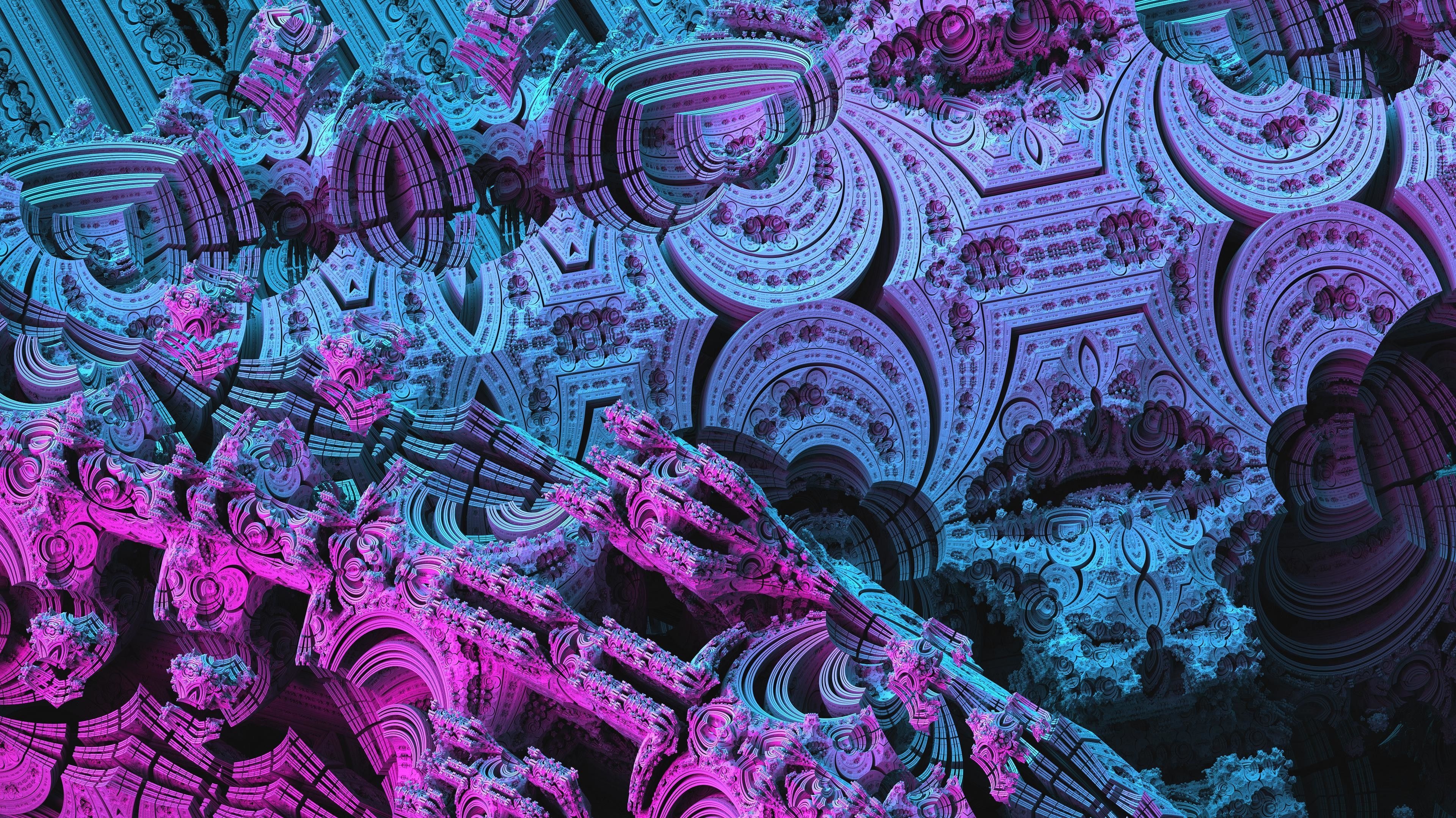 3D fractal, Fractal Wallpaper, 3840x2160 4K Desktop