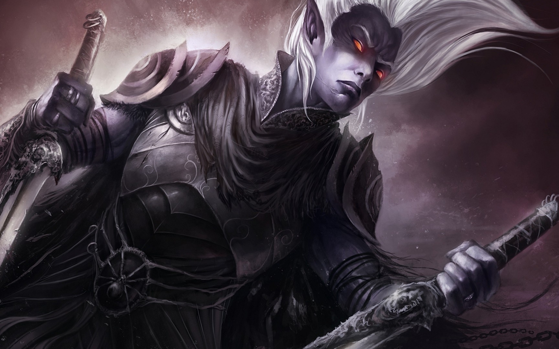 Legend of Drizzt, Fantasy art, Drizzt Drow, Dark elf, 1920x1200 HD Desktop