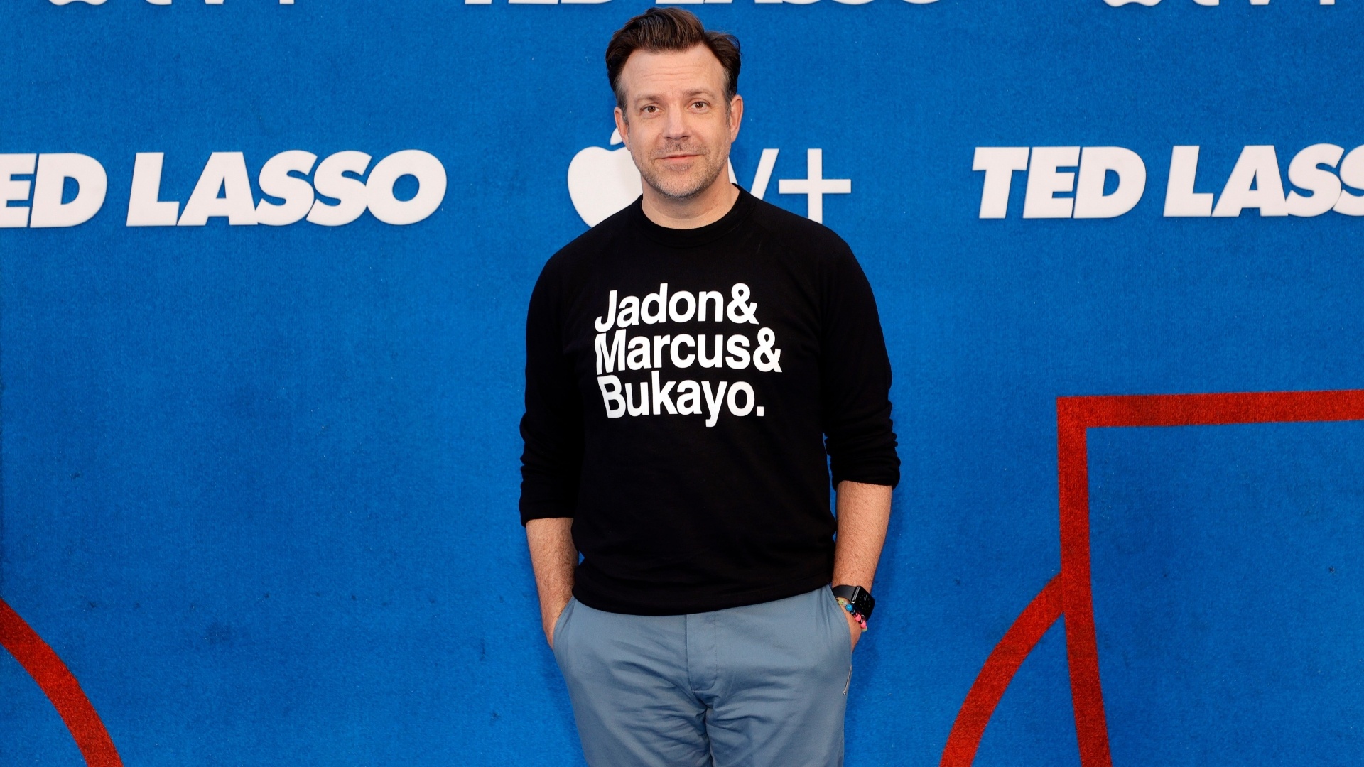 Jason Sudeikis, Emmy award winner, Best comedy actor, Ted Lasso, 1920x1080 Full HD Desktop