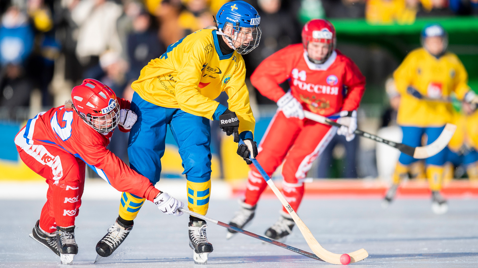 Bandy, Damernas bandy vm, Stockholm 2022, 1920x1080 Full HD Desktop