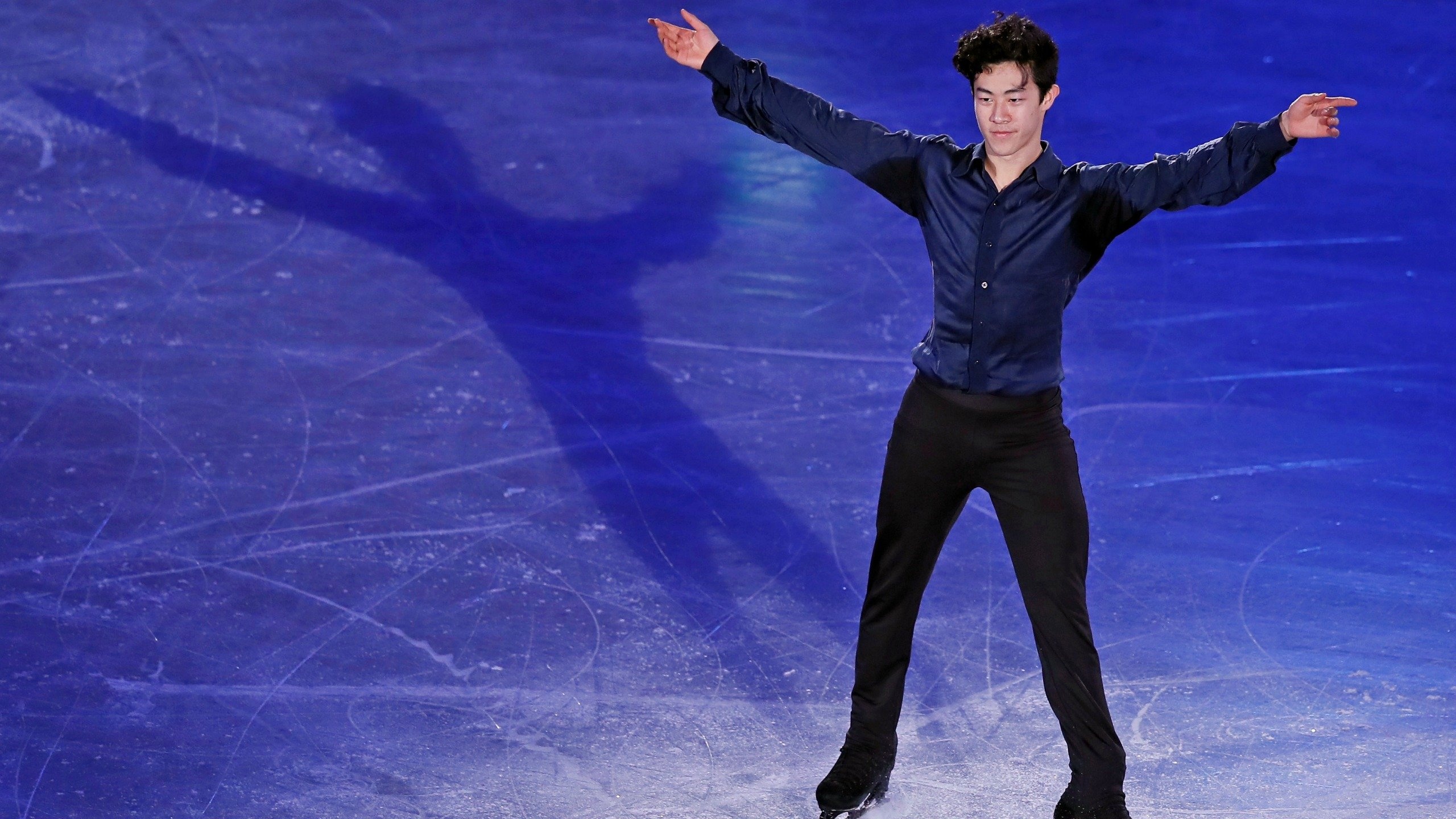 Nathan Chen, Wallpapers, Sarah Tremblay, Skater's style, 2560x1440 HD Desktop