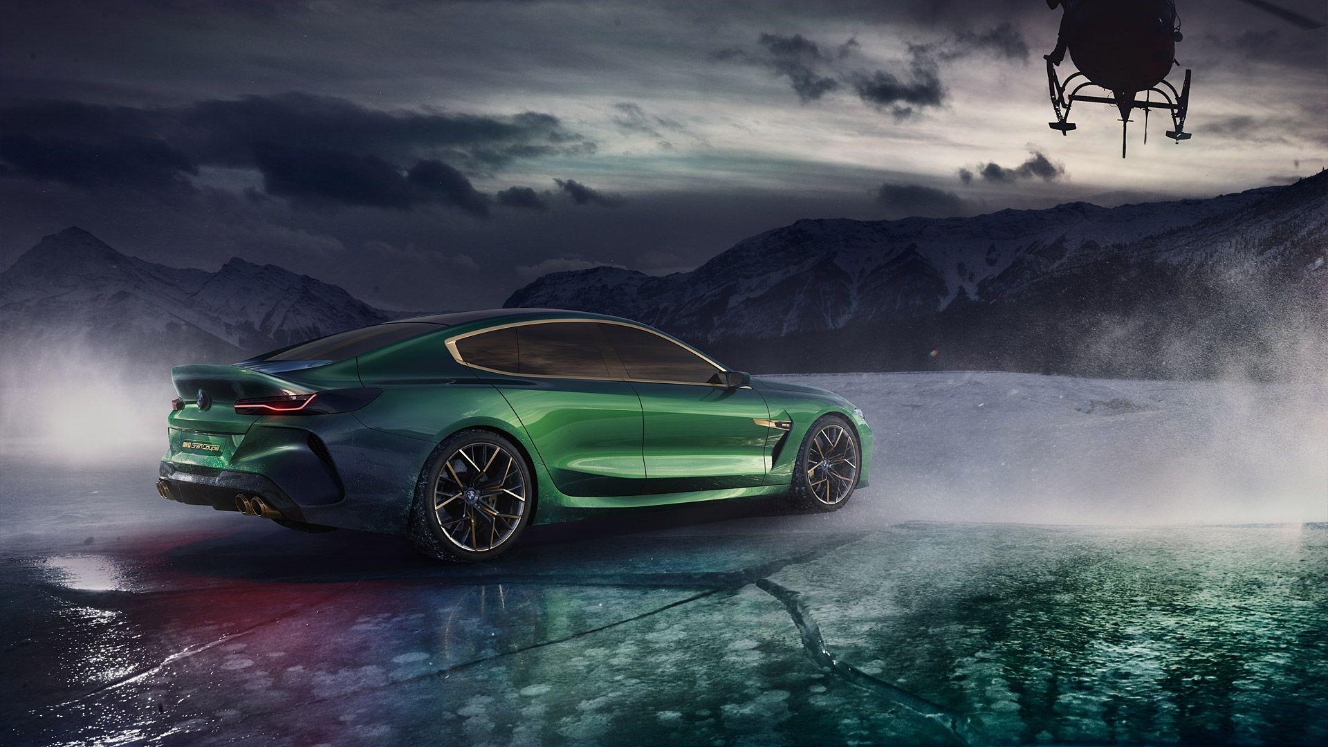 BMW M8, 2020, Gran Coupe, First Edition, Driving, 1920x1080 Full HD Desktop