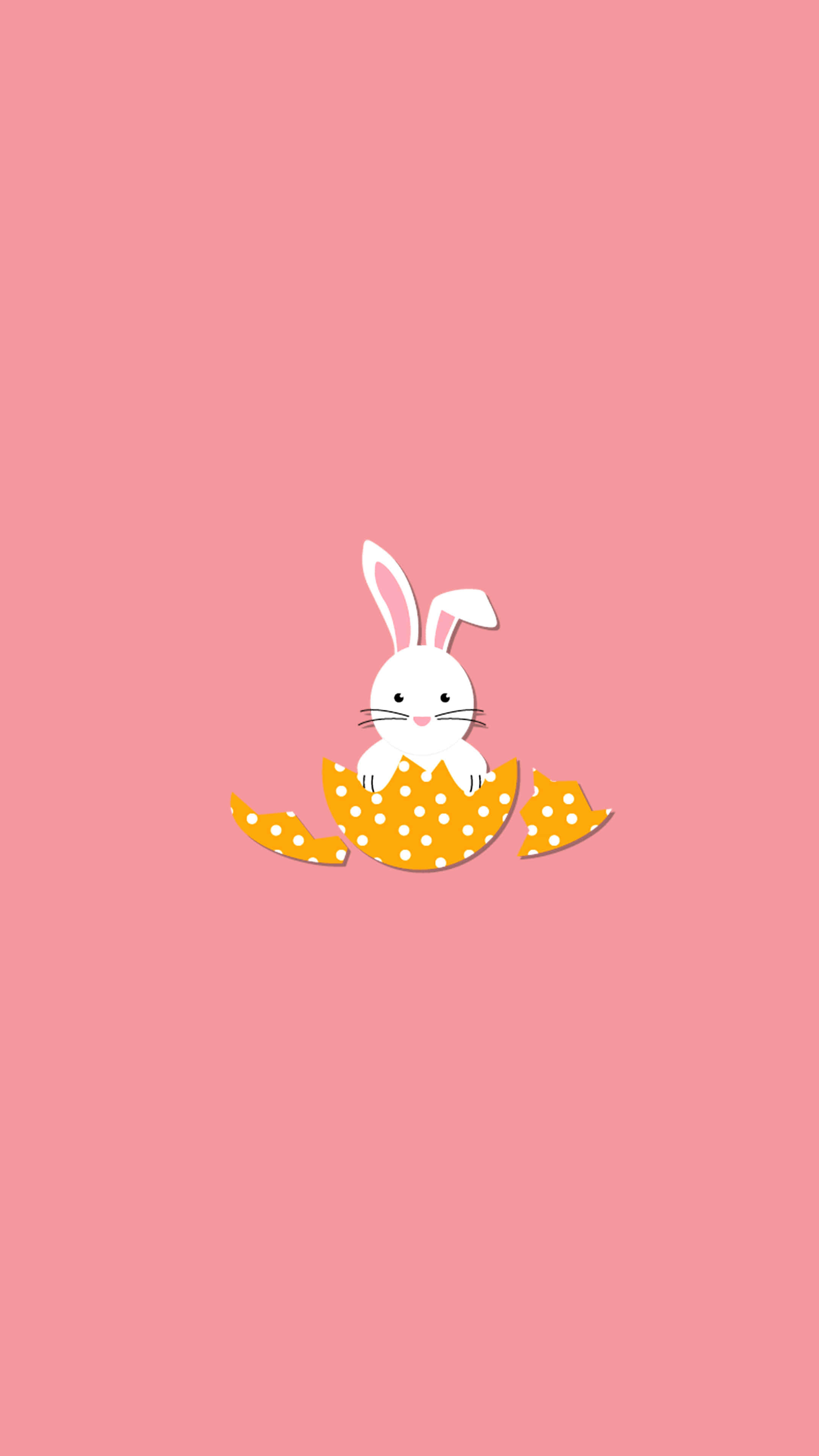 Easter rabbit, Cute Pink Wallpaper, 2160x3840 4K Phone