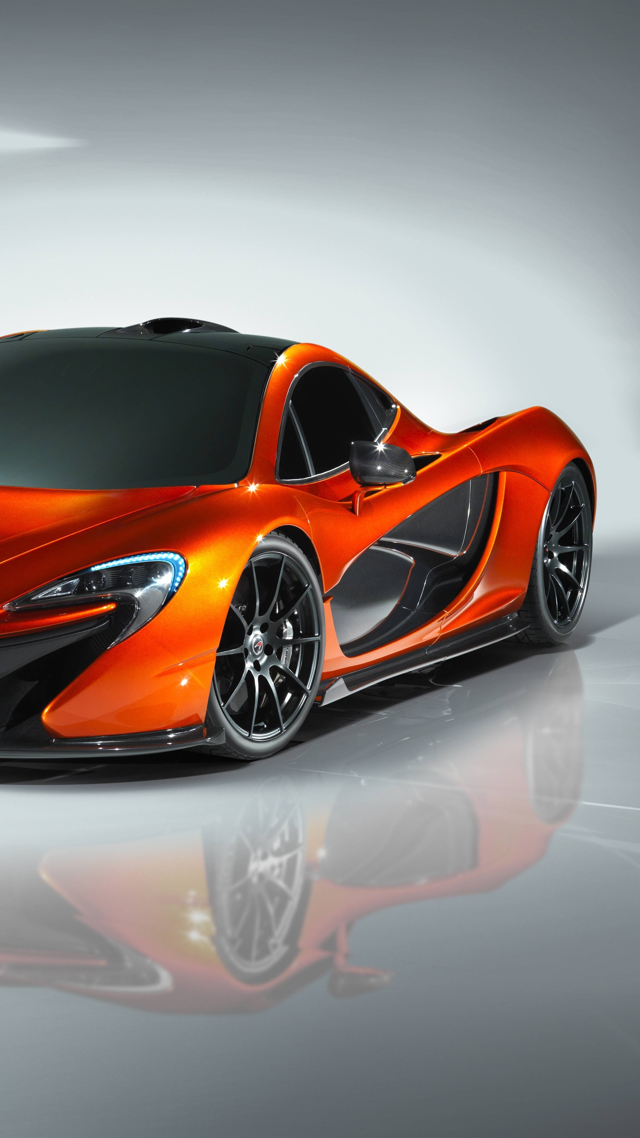 Mclaren P1, Hypercar masterpiece, Striking volcano orange, Unparalleled speed, 2160x3840 4K Phone