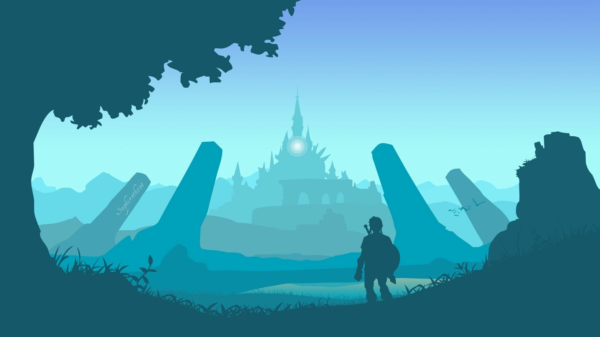 Legend of Zelda, Breath of the Wild, Link, Silhouette, 1920x1080 Full HD Desktop