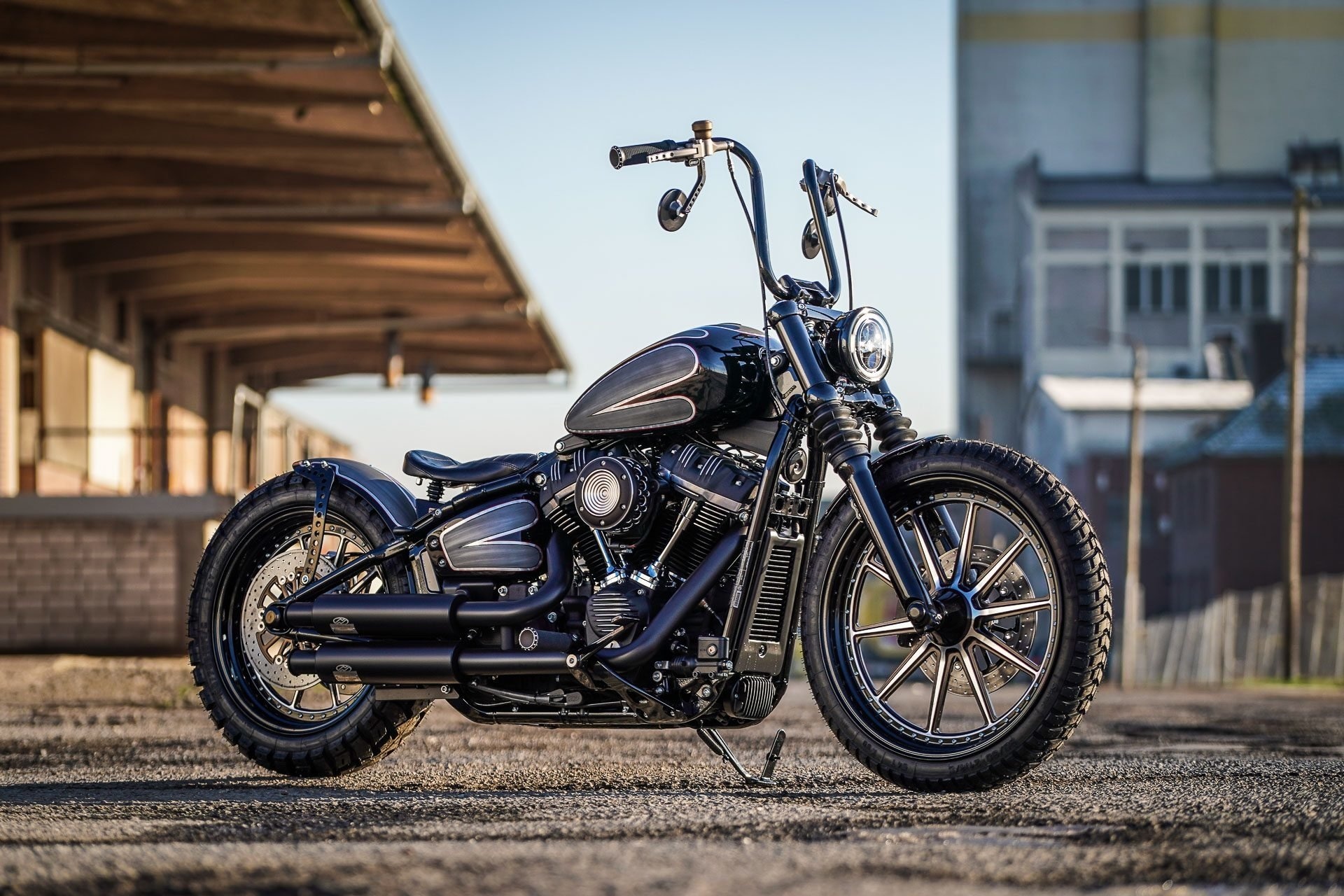 Harley-Davidson Street Bob, Thunderbike custom, Ben Ott, Street crosser, 1920x1280 HD Desktop