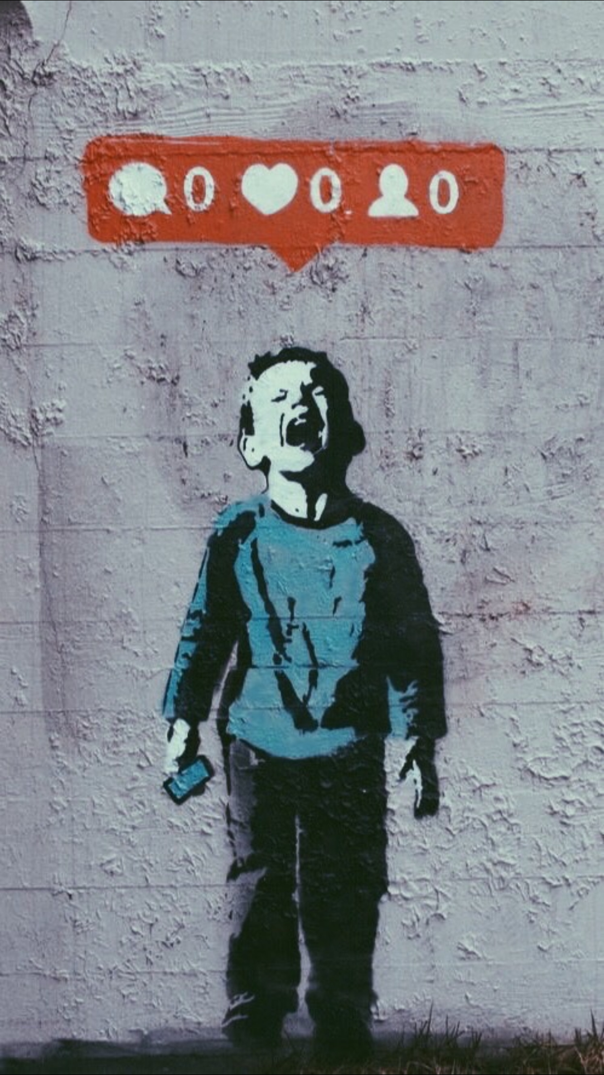 Banksy, Urban art, Street graffiti, Social commentary, 1250x2210 HD Phone