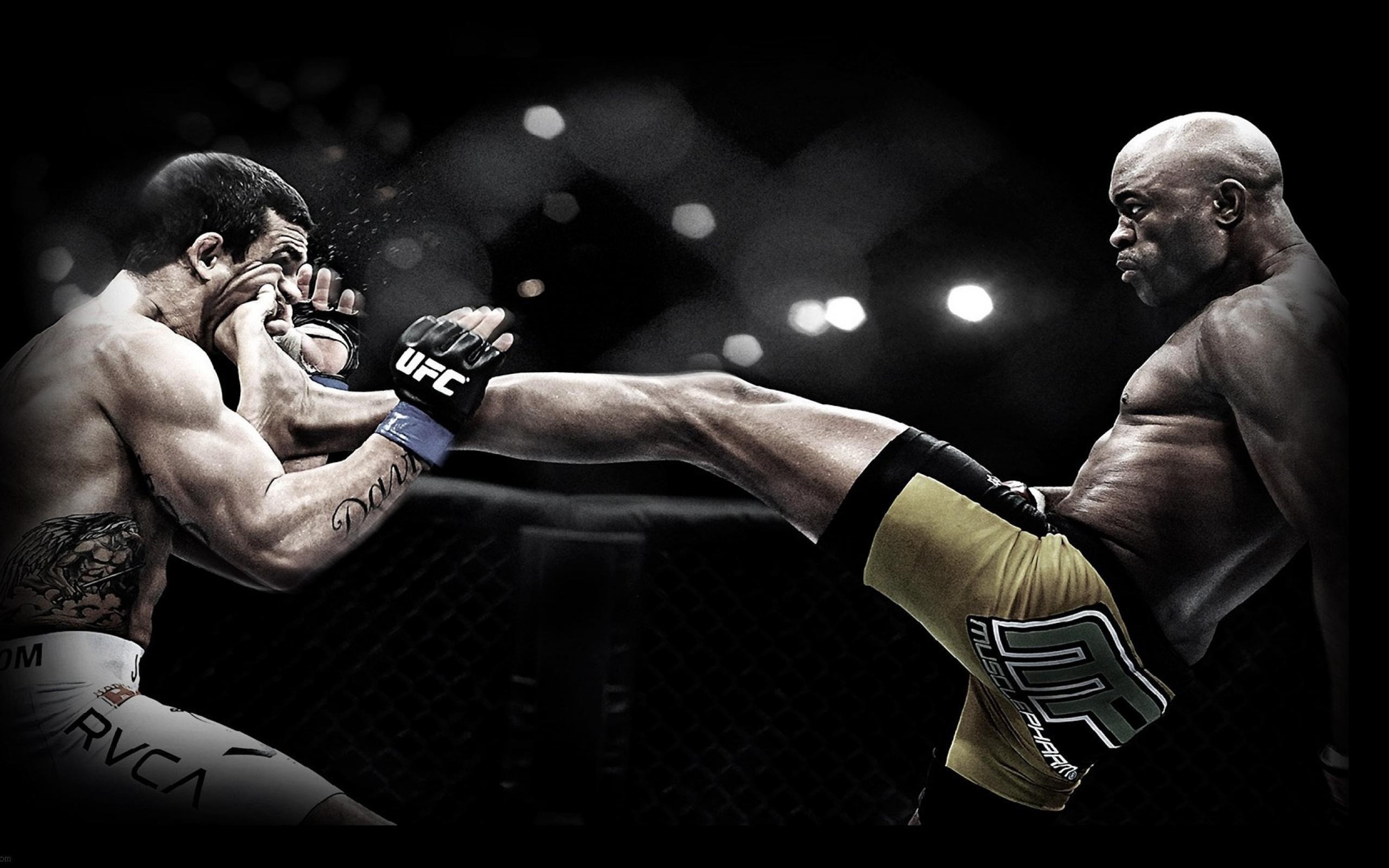 Anderson Silva vs Vitor Belfort, Mixed Martial Arts Wallpaper, 2560x1600 HD Desktop