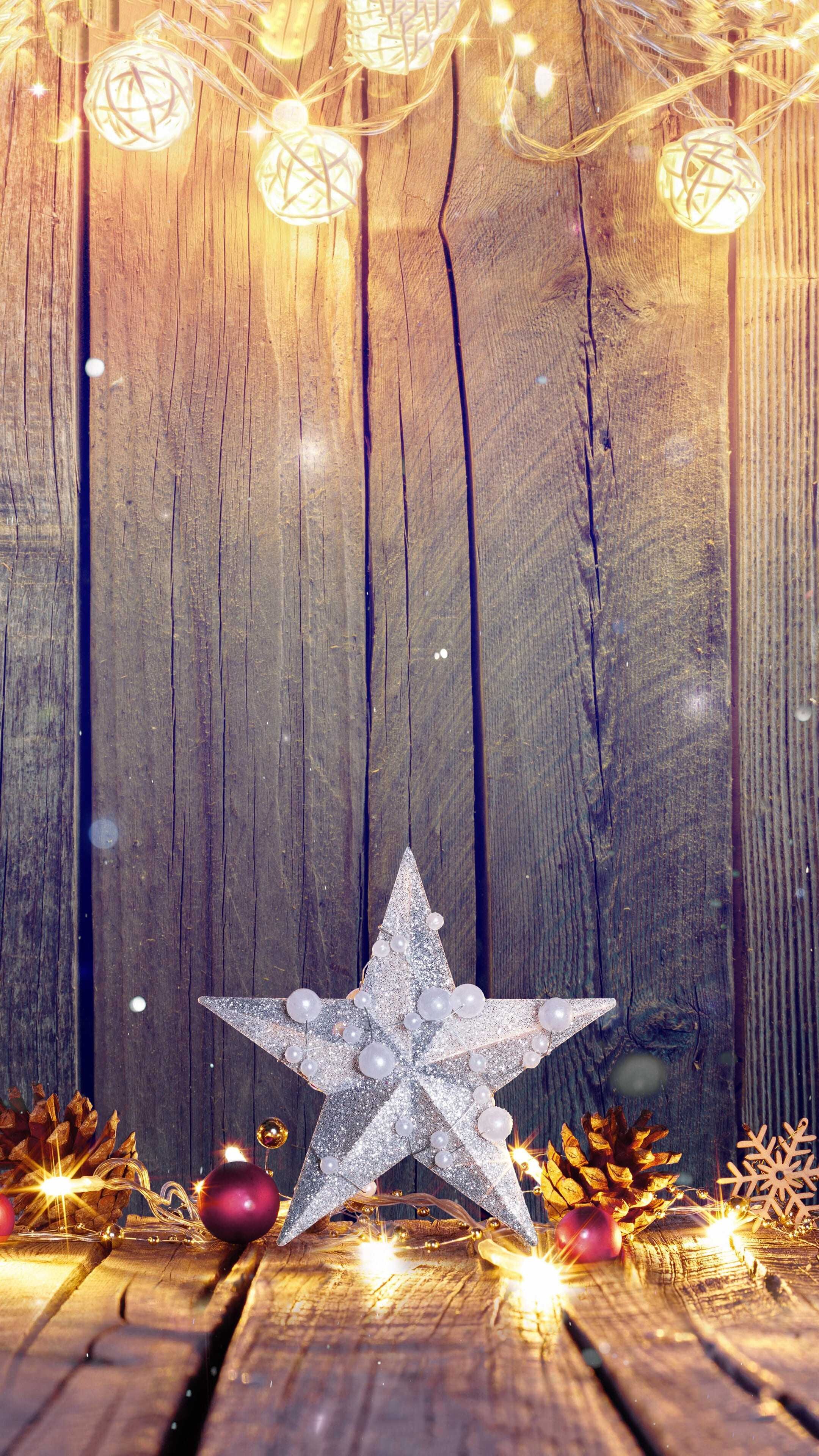 Gold lights, Festive wallpaper, Holiday spirit, Twinkling glow, 2160x3840 4K Phone