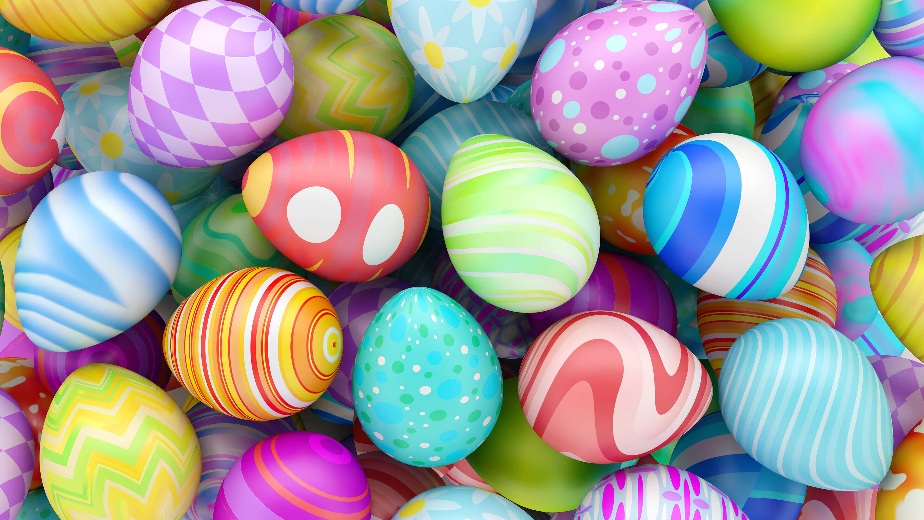 Easter eggs, UHD 4k wallpaper, Festive decoration, Egg hunt, 3840x2160 4K Desktop