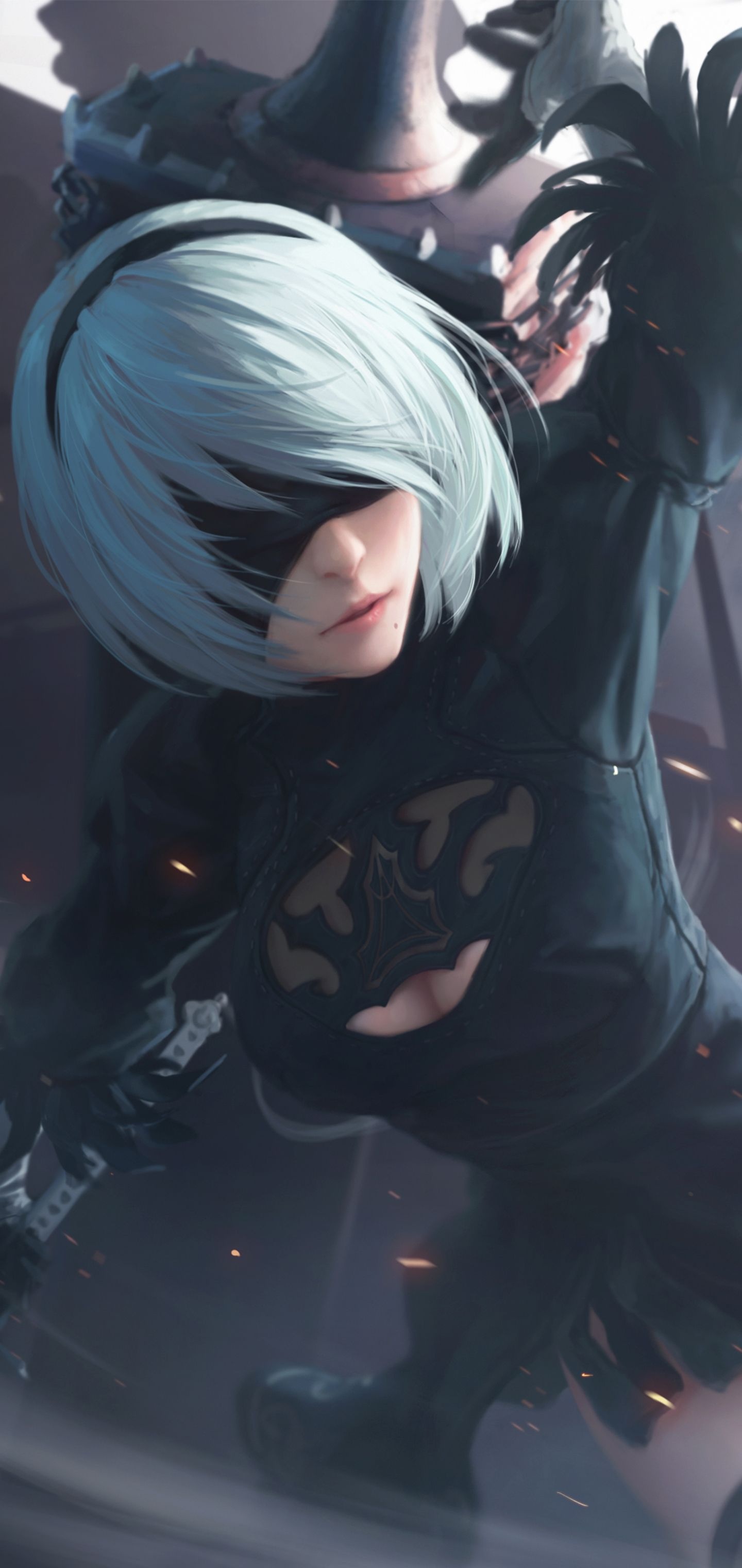 2B YoRHa No.2 Type B, NieR: Automata, Black gothic lolita dress, HD Phone wallpaper